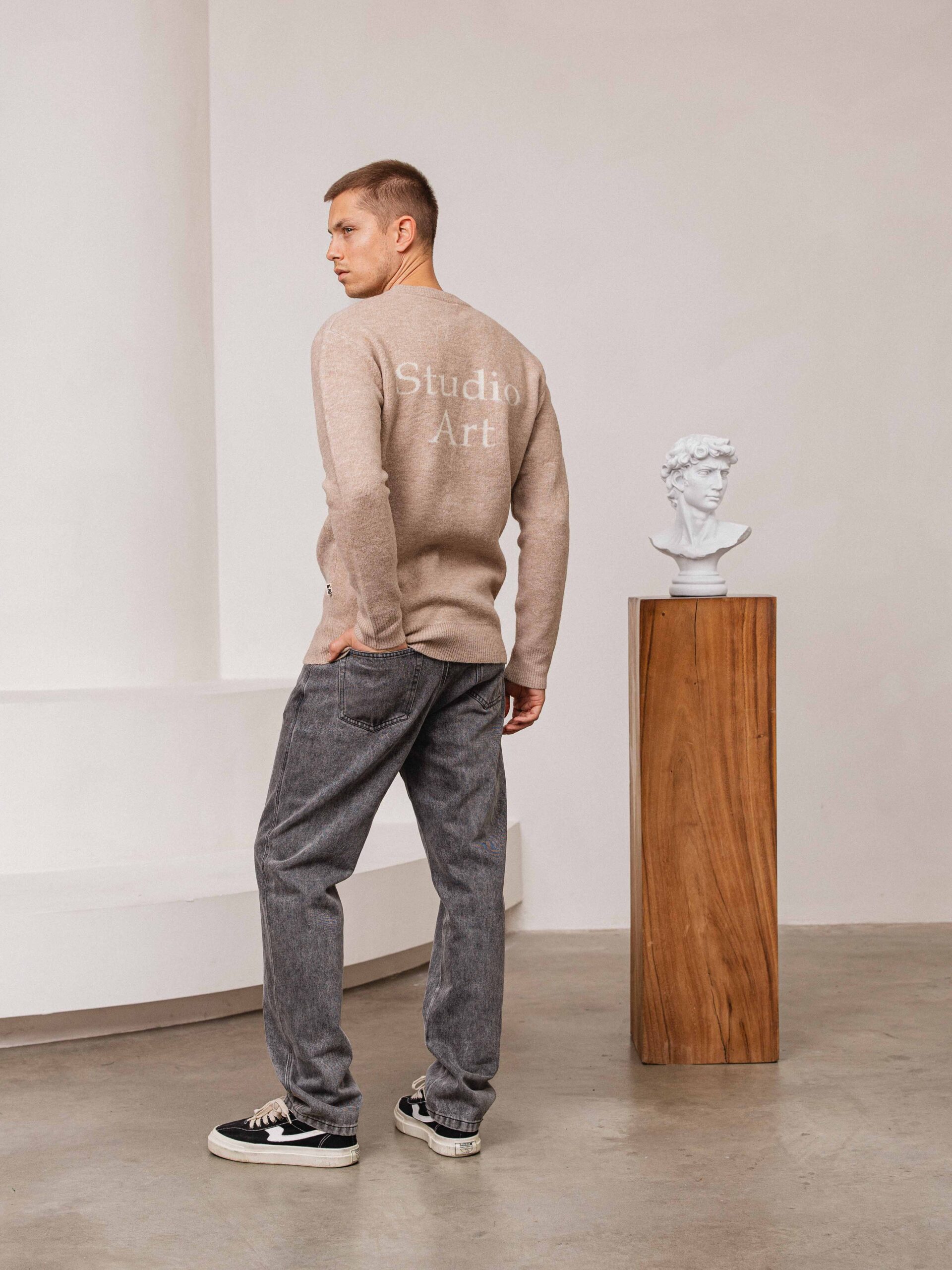 Brown Studio Texture Sweater 1608 WEAR