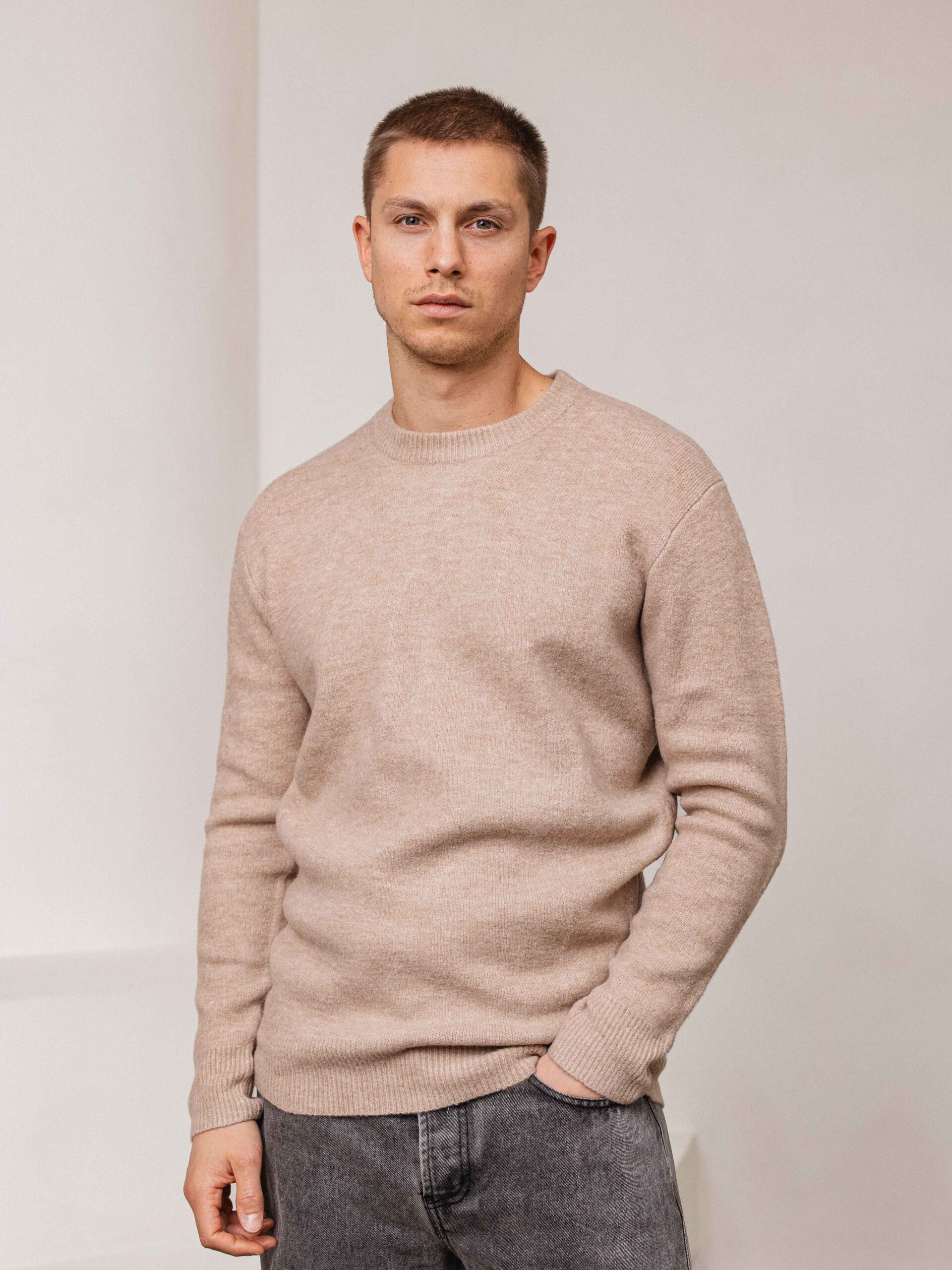 Brown Studio Texture Sweater 1608 WEAR