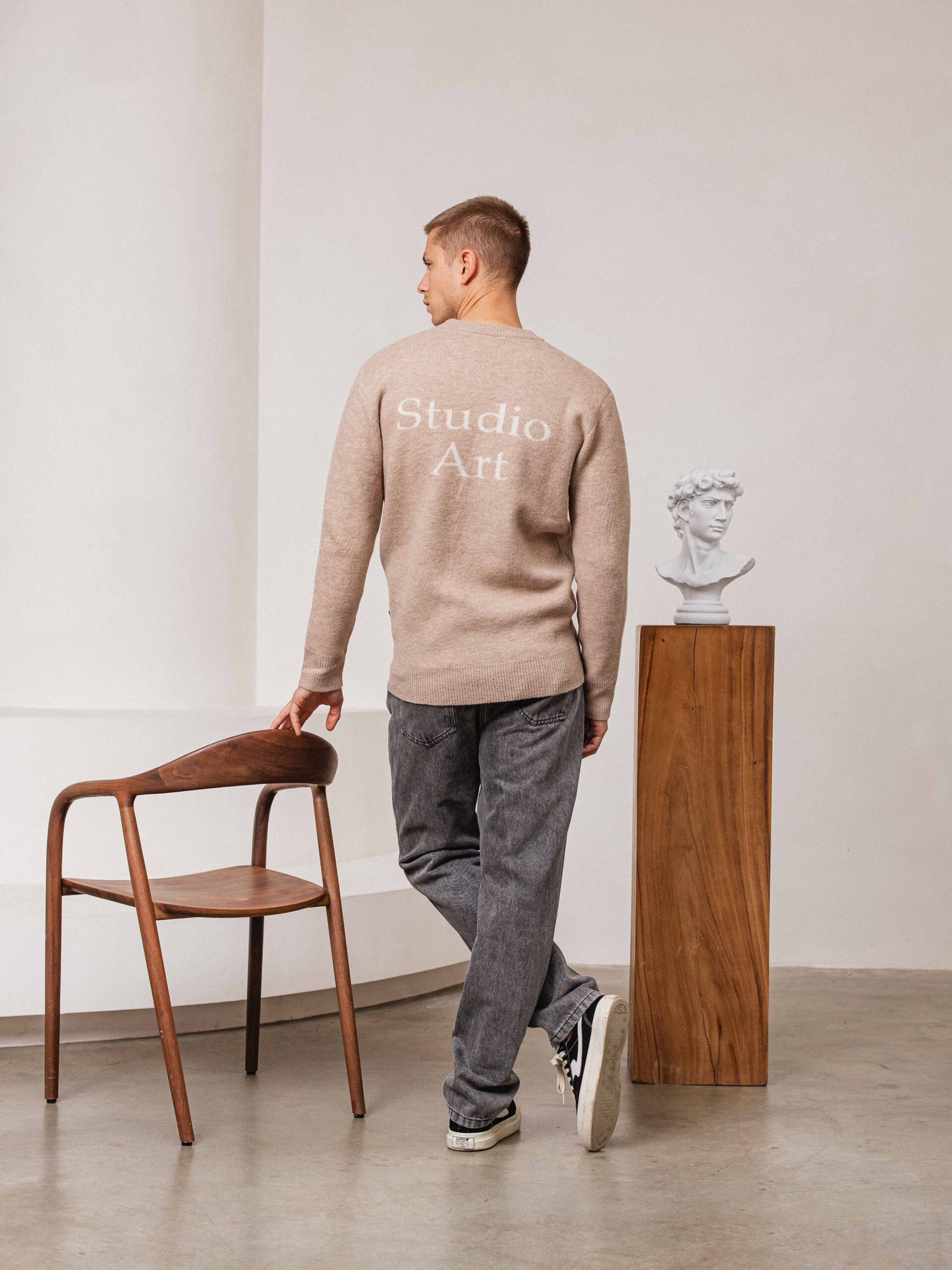 Brown Studio Texture Sweater 1608 WEAR