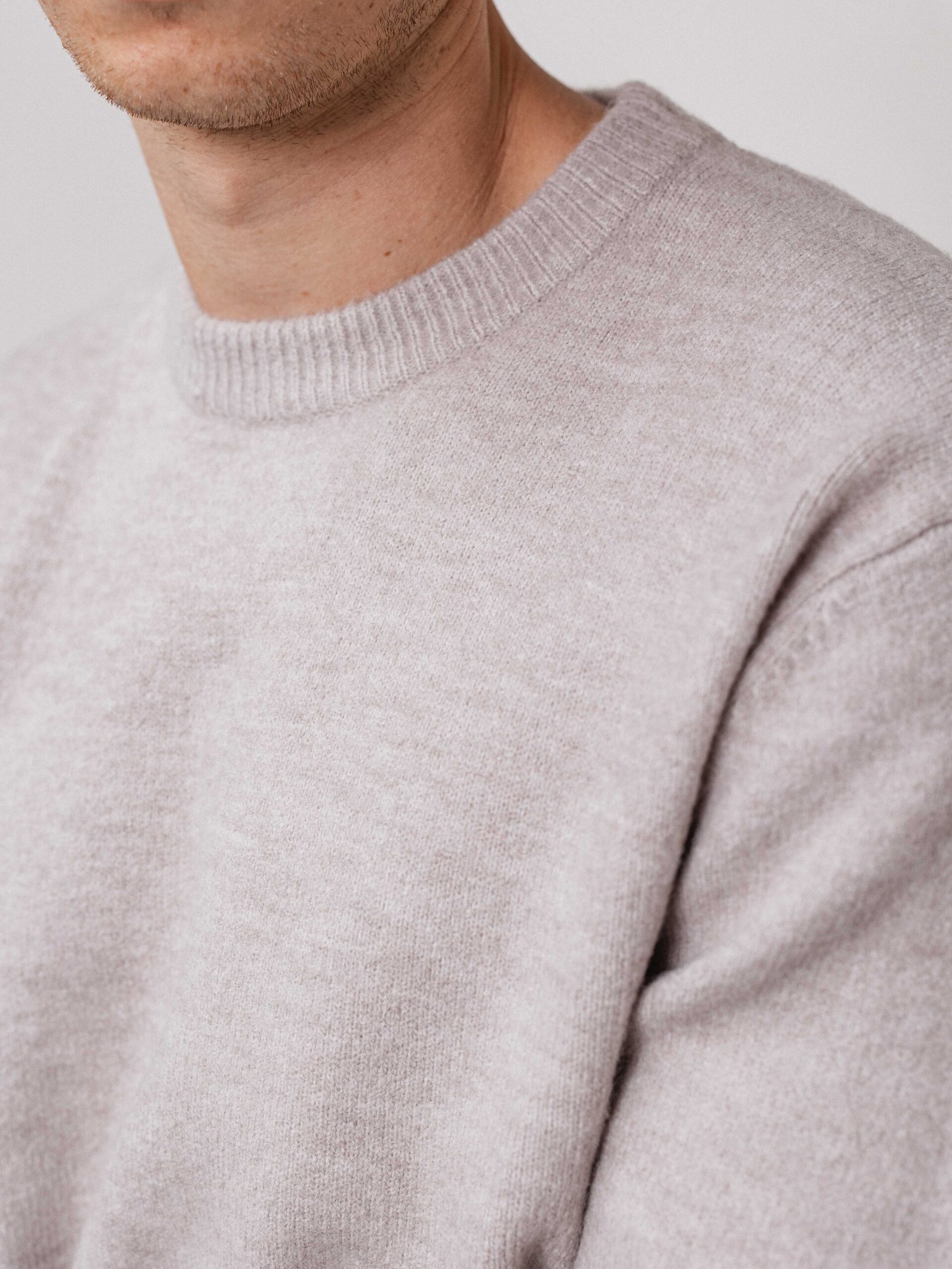 Taupe Label Texture Sweater 1608 WEAR