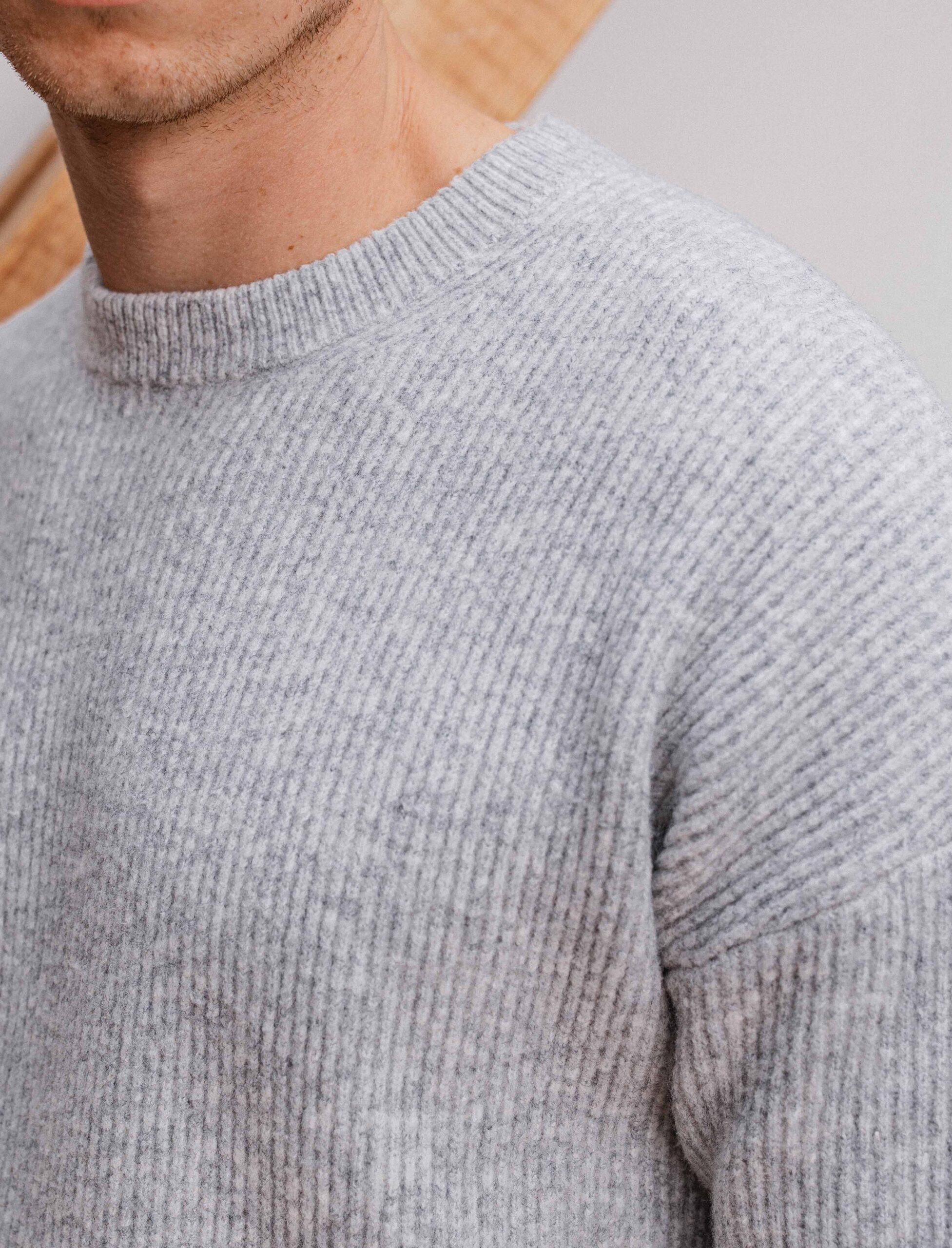 Light Grey Knitted Longsleeve 1608 WEAR