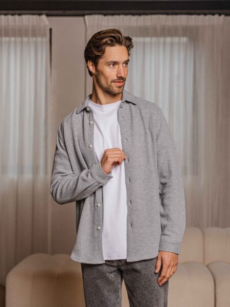 Grey Waffle Overshirt