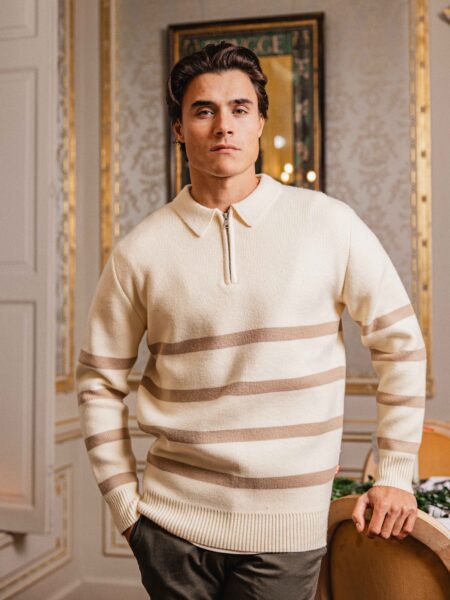 Off White Stripe Sweater