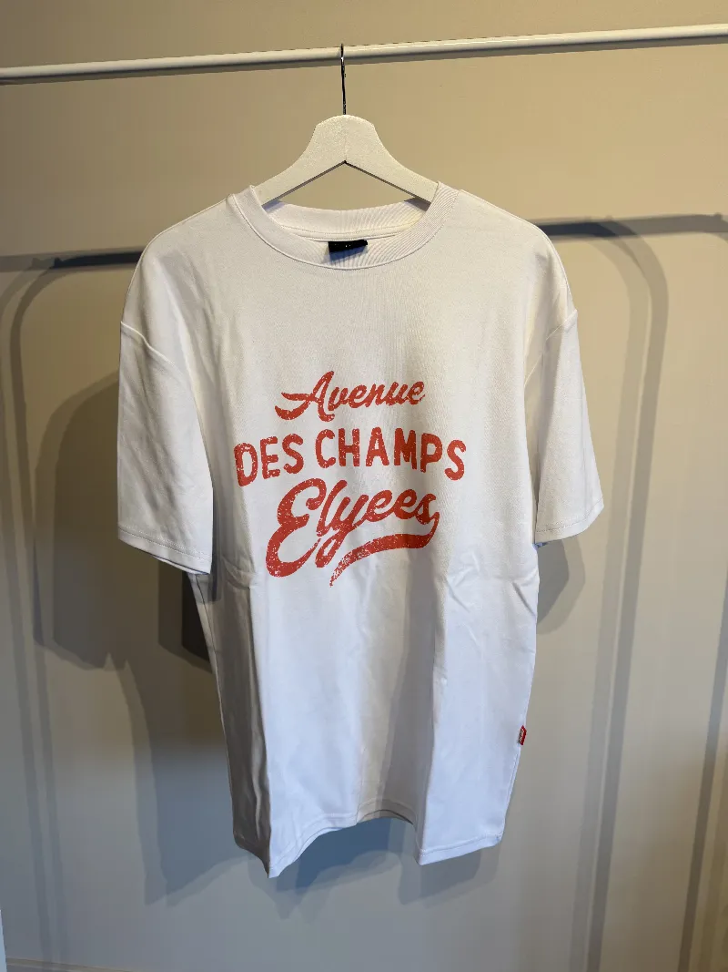 SAMPLE Oversized White Avenue Red T-Shirt