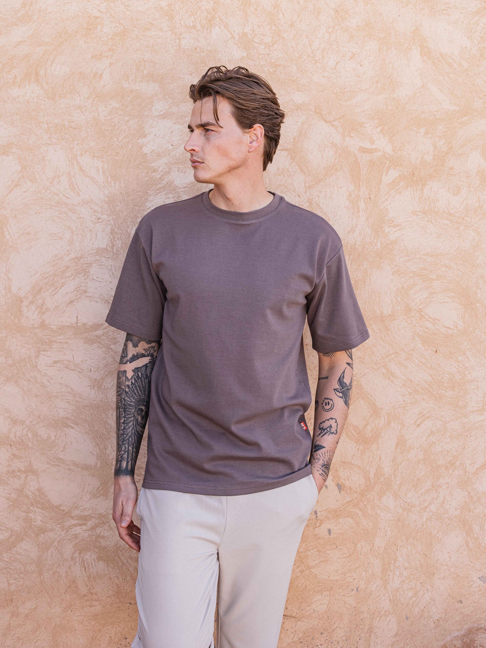 Brown Oversized T-shirt 1608 WEAR