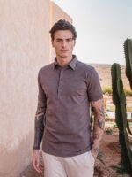 Brown Business Polo