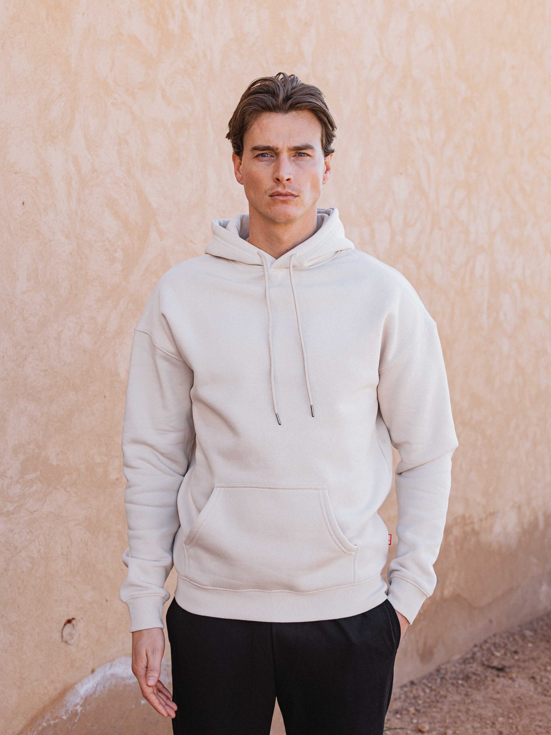 Taupe Basic Oversized Hoodie 1608 WEAR