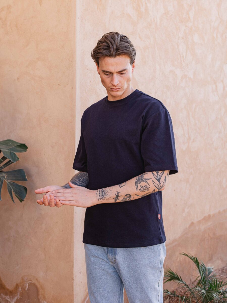 Navy Sleeve Oversized T-shirt