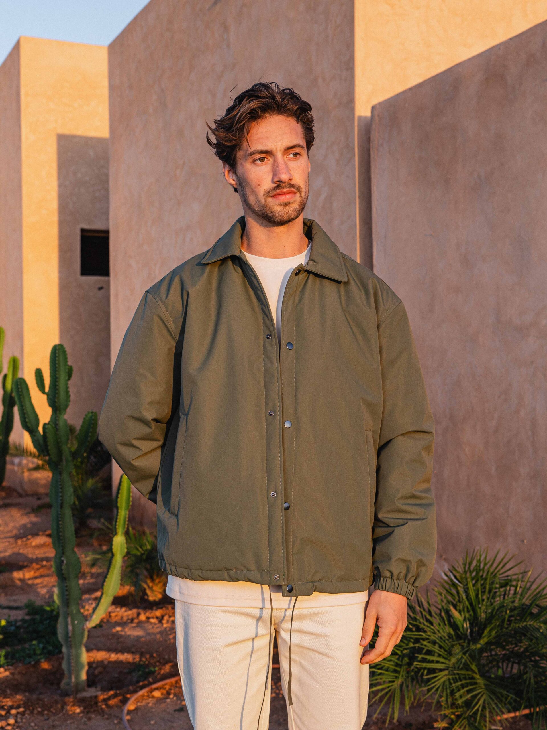 Grün gepolsterte Coach-Jacke 1608 WEAR