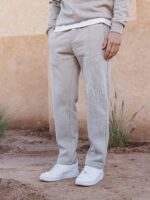 Beige Casual Sweat Pants