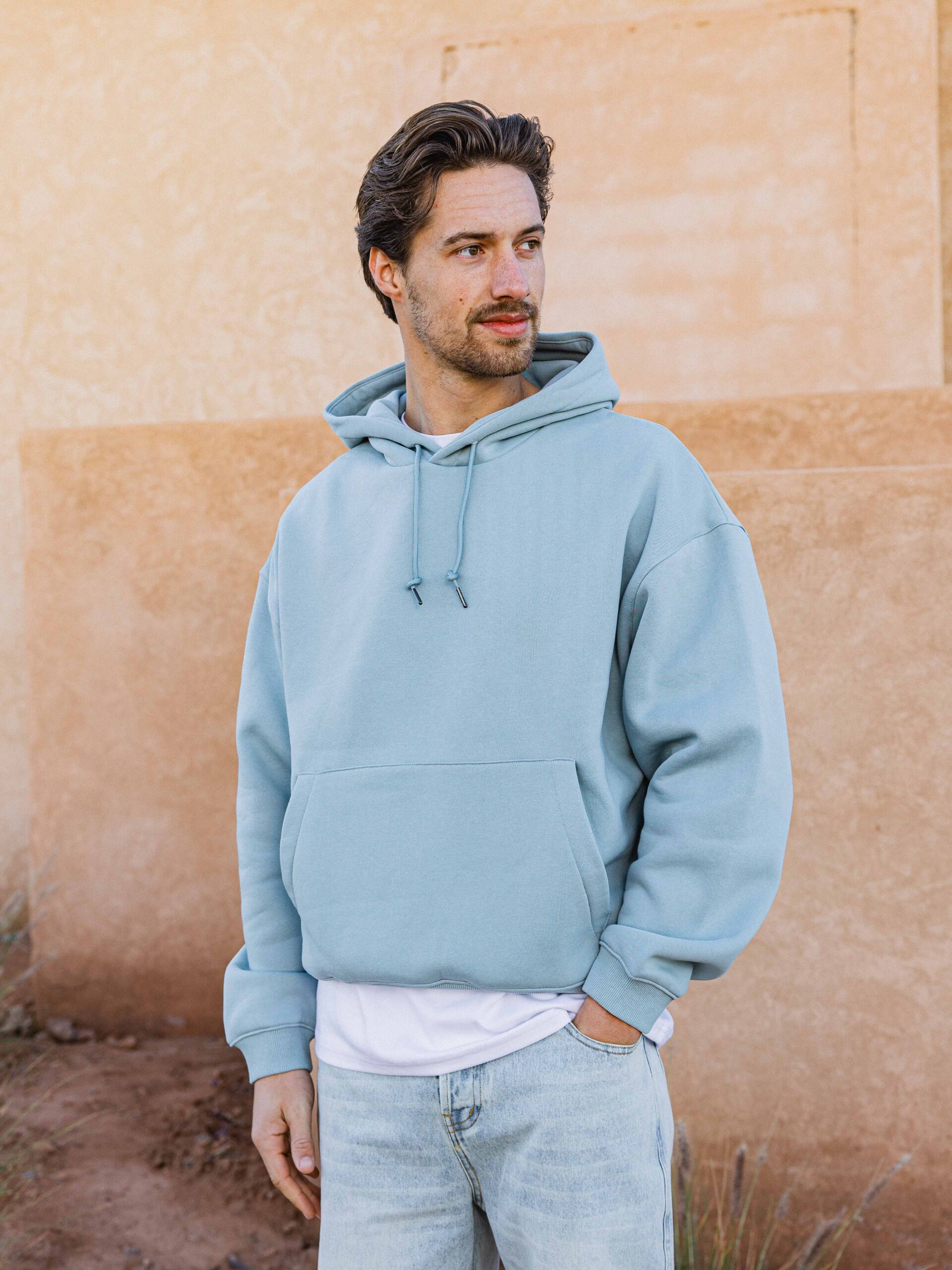 Light Blue Boxy Hoodie 1608 WEAR