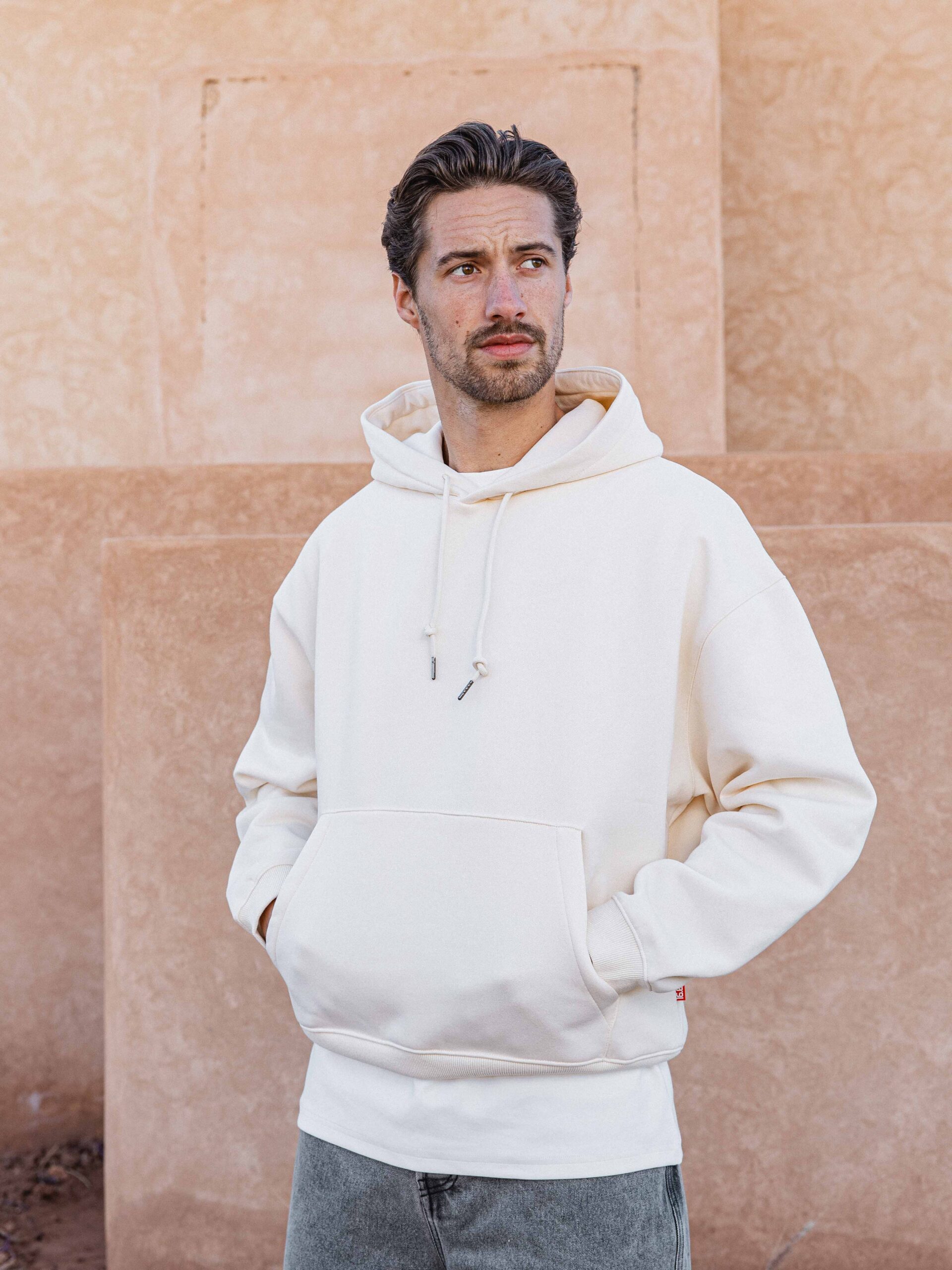 Creme Boxy Hoodie 1608 WEAR