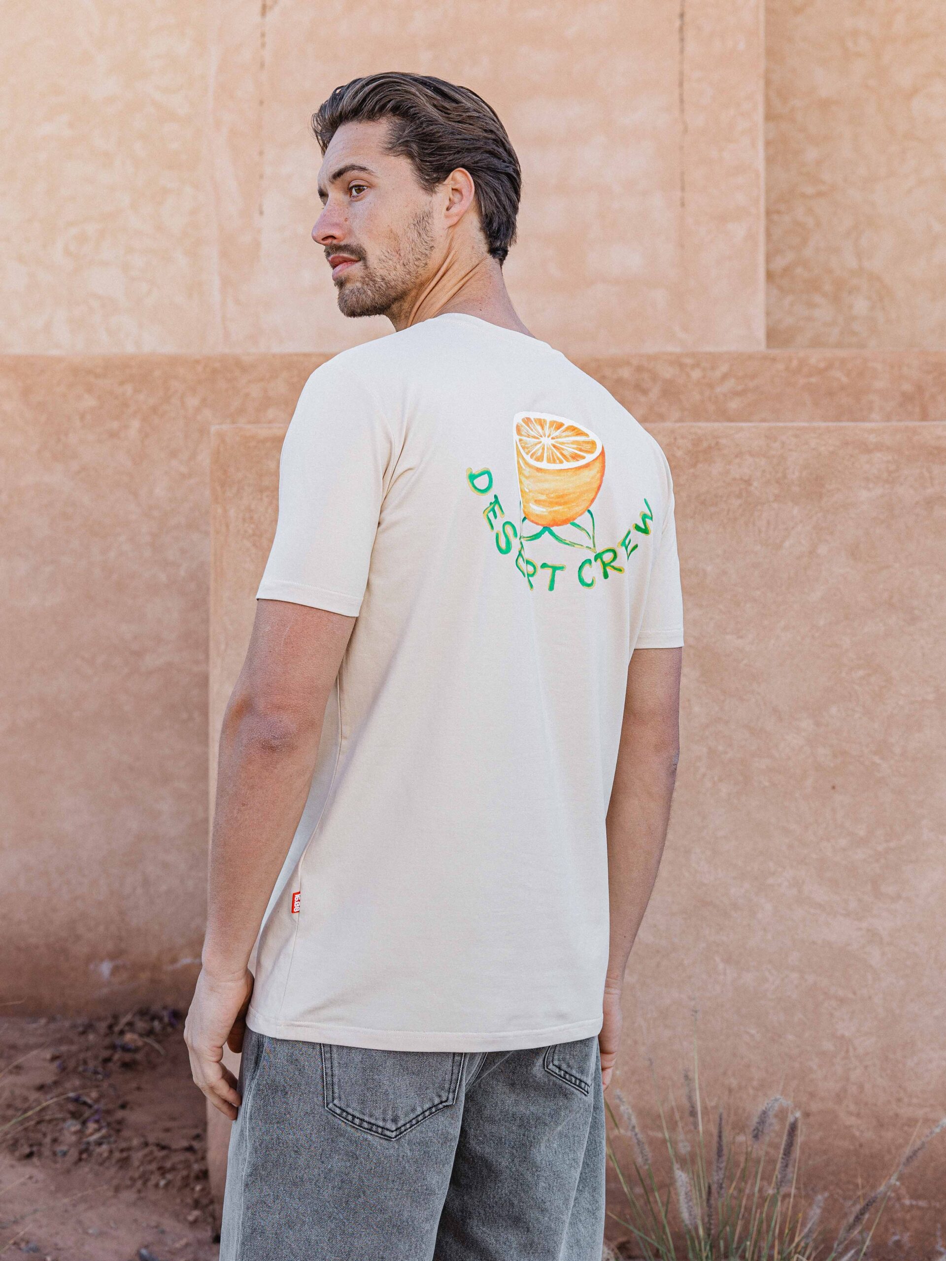 Beige Desert Slimft T-shirt 1608 WEAR