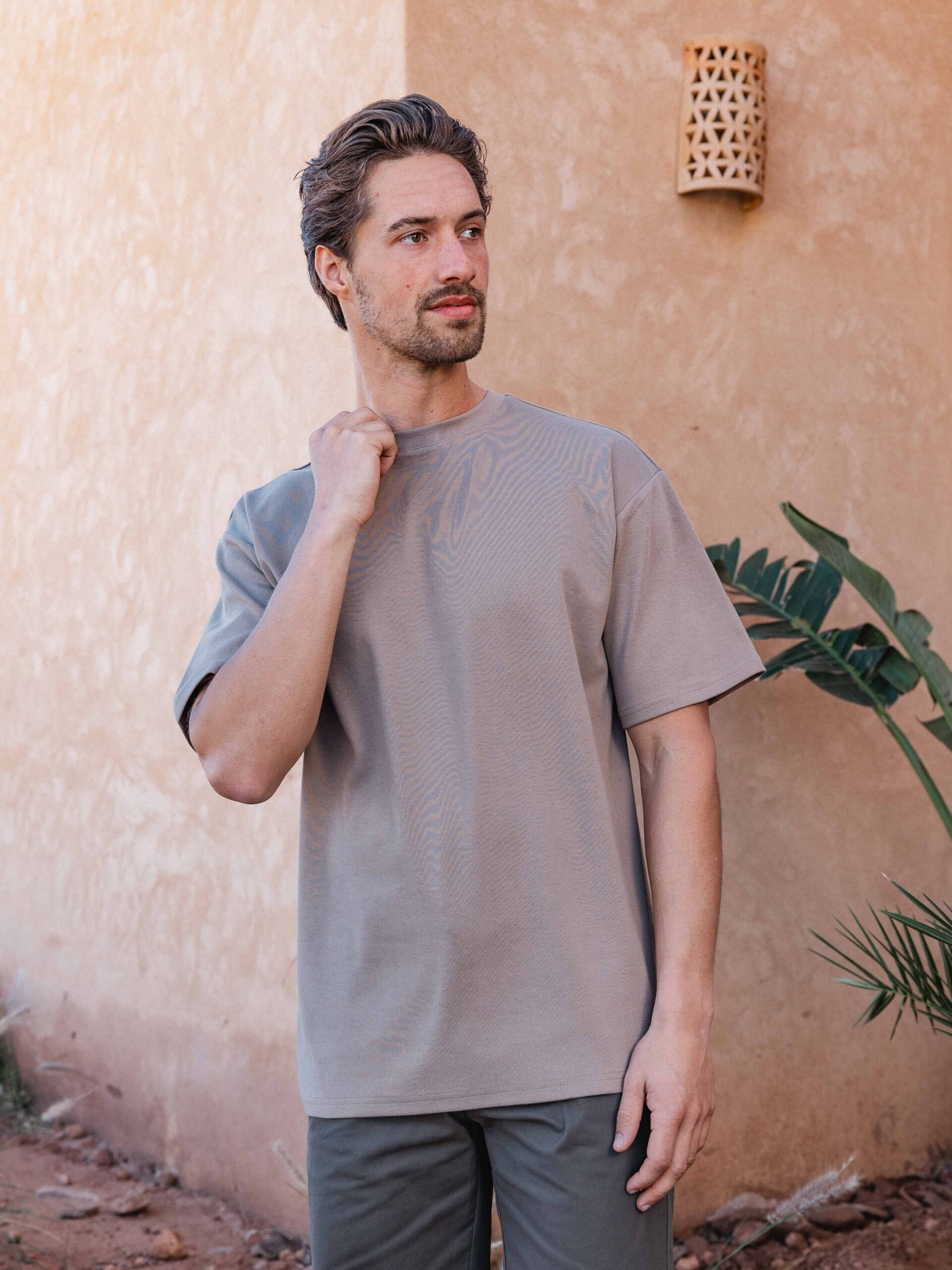 Cocoa Brown Oversized T-shirt 1608 WEAR