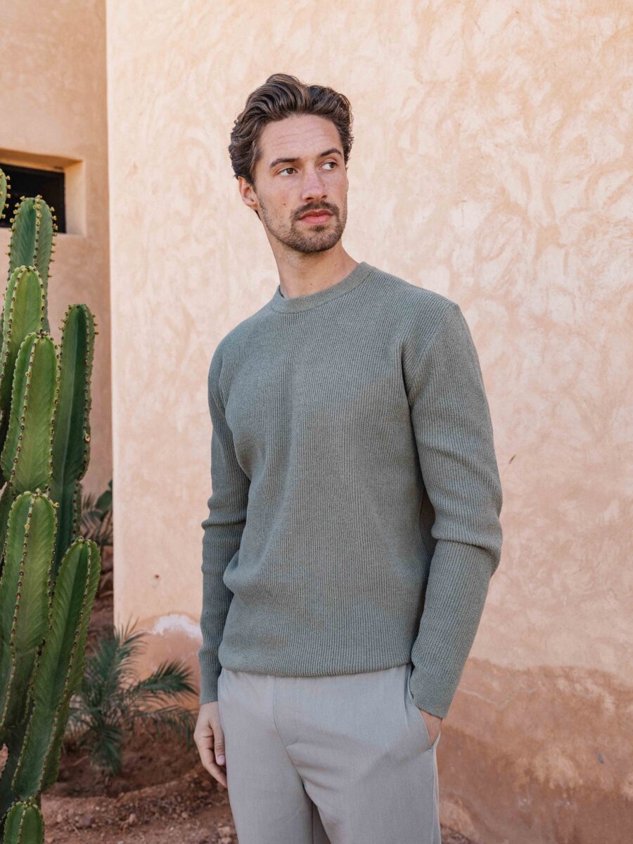 Green Soft Knit Pullover
