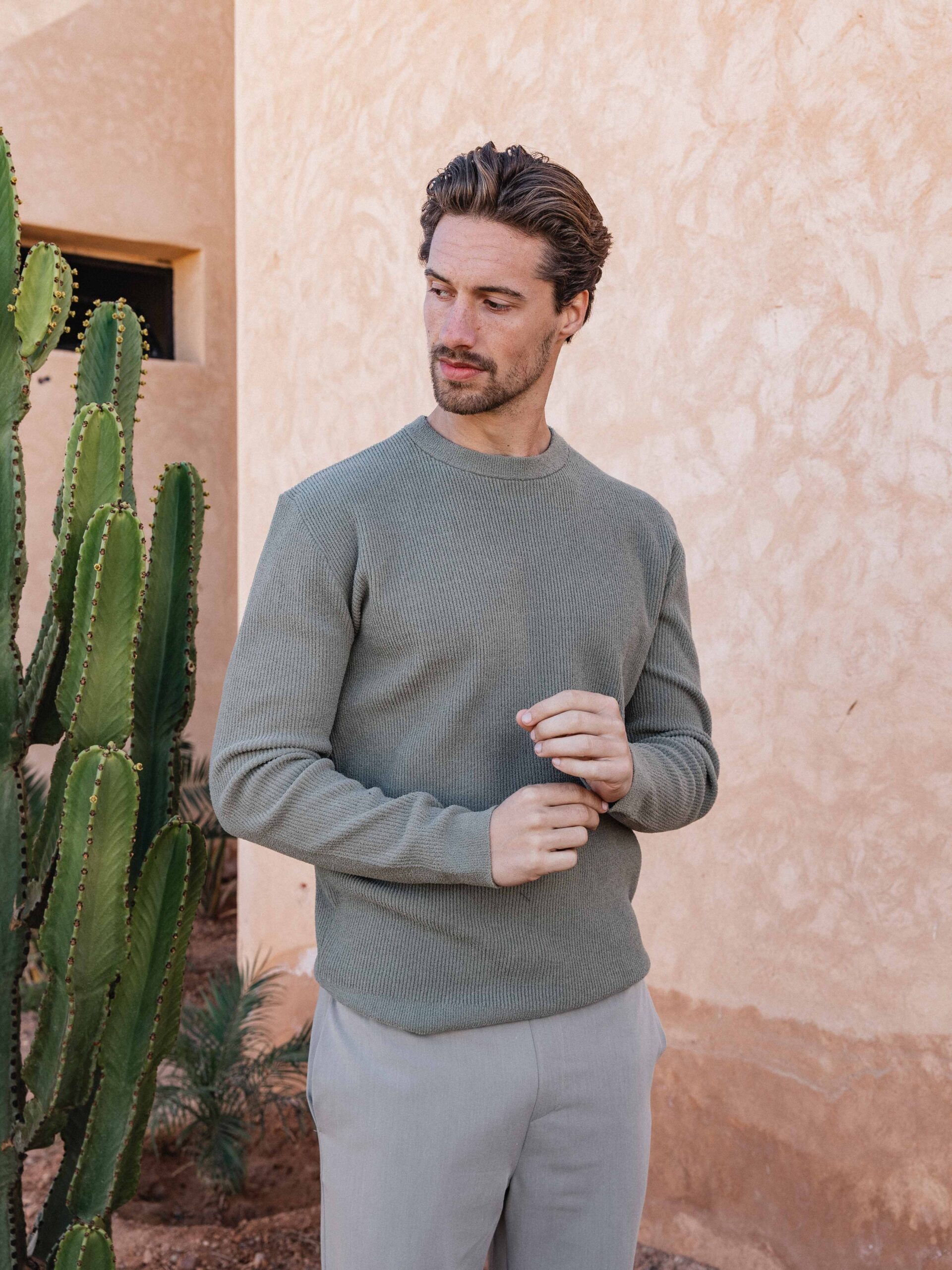 Green Soft Knit Pullover 1608 WEAR