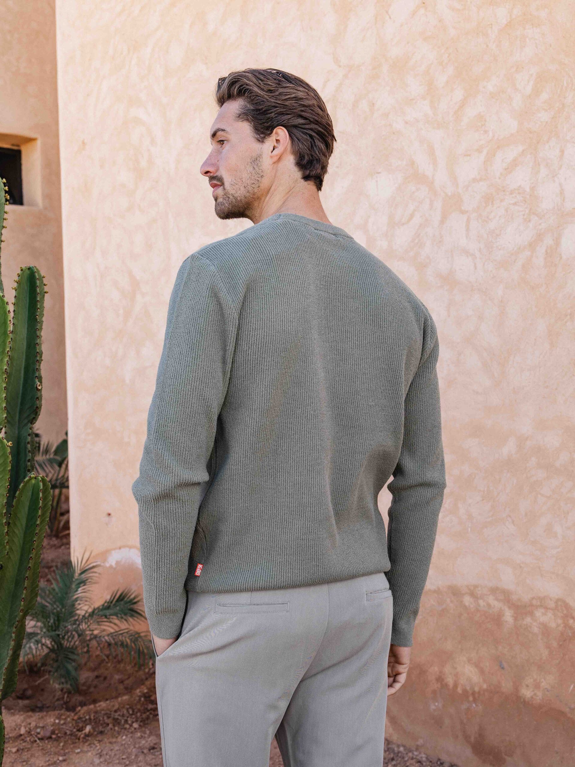 Green Soft Knit Pullover 1608 WEAR
