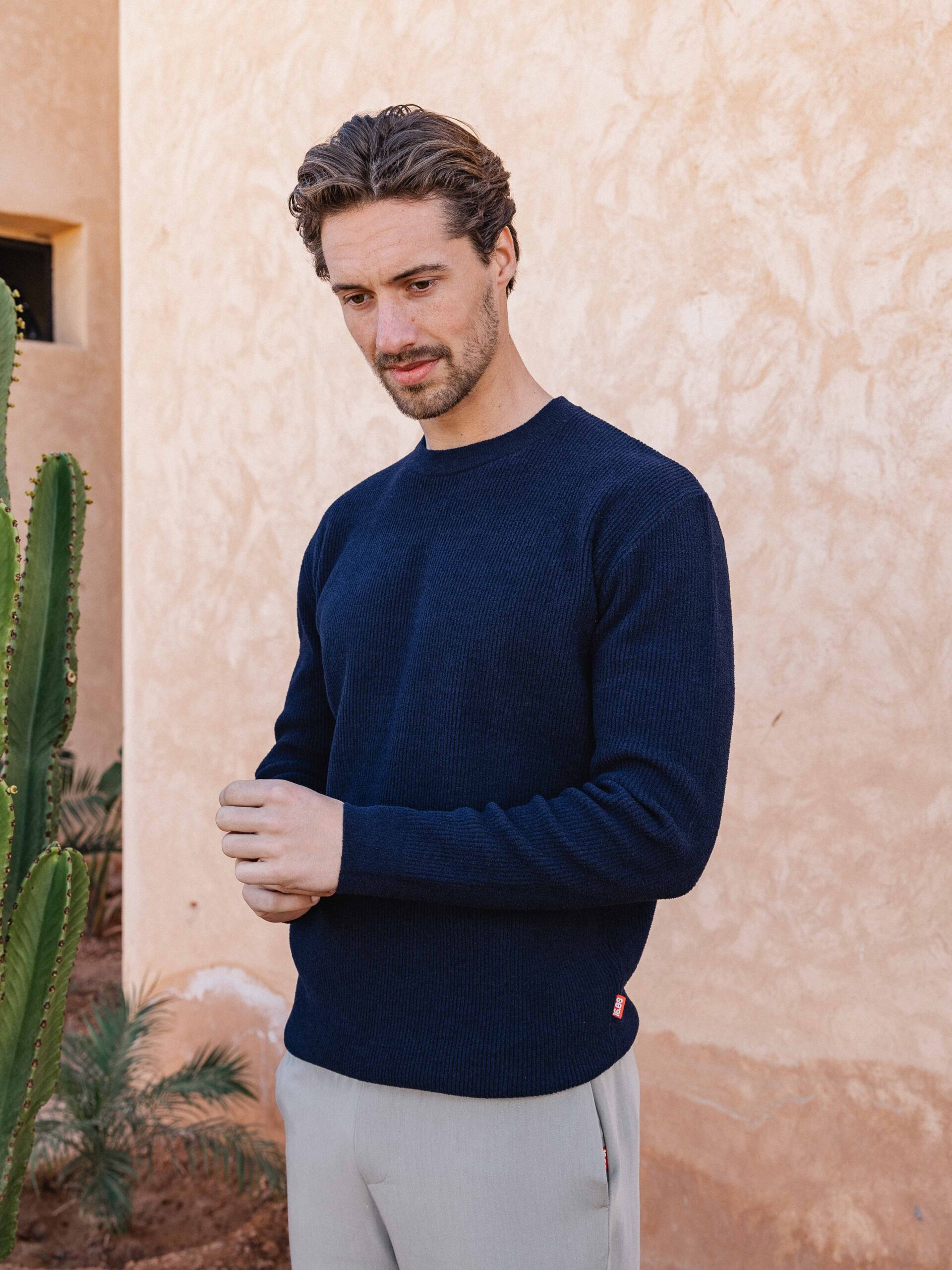 Navy Soft Knit Pullover 1608 WEAR