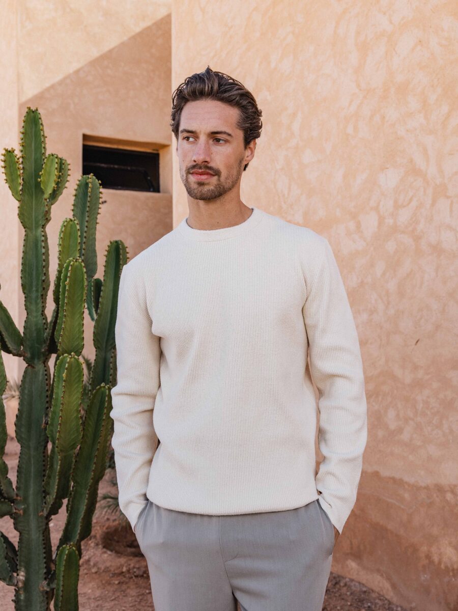 Off White Soft Knit Pullover
