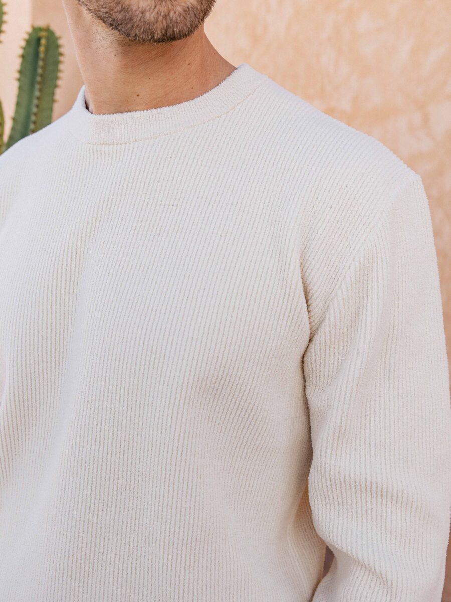 Off White Soft Knit Pullover