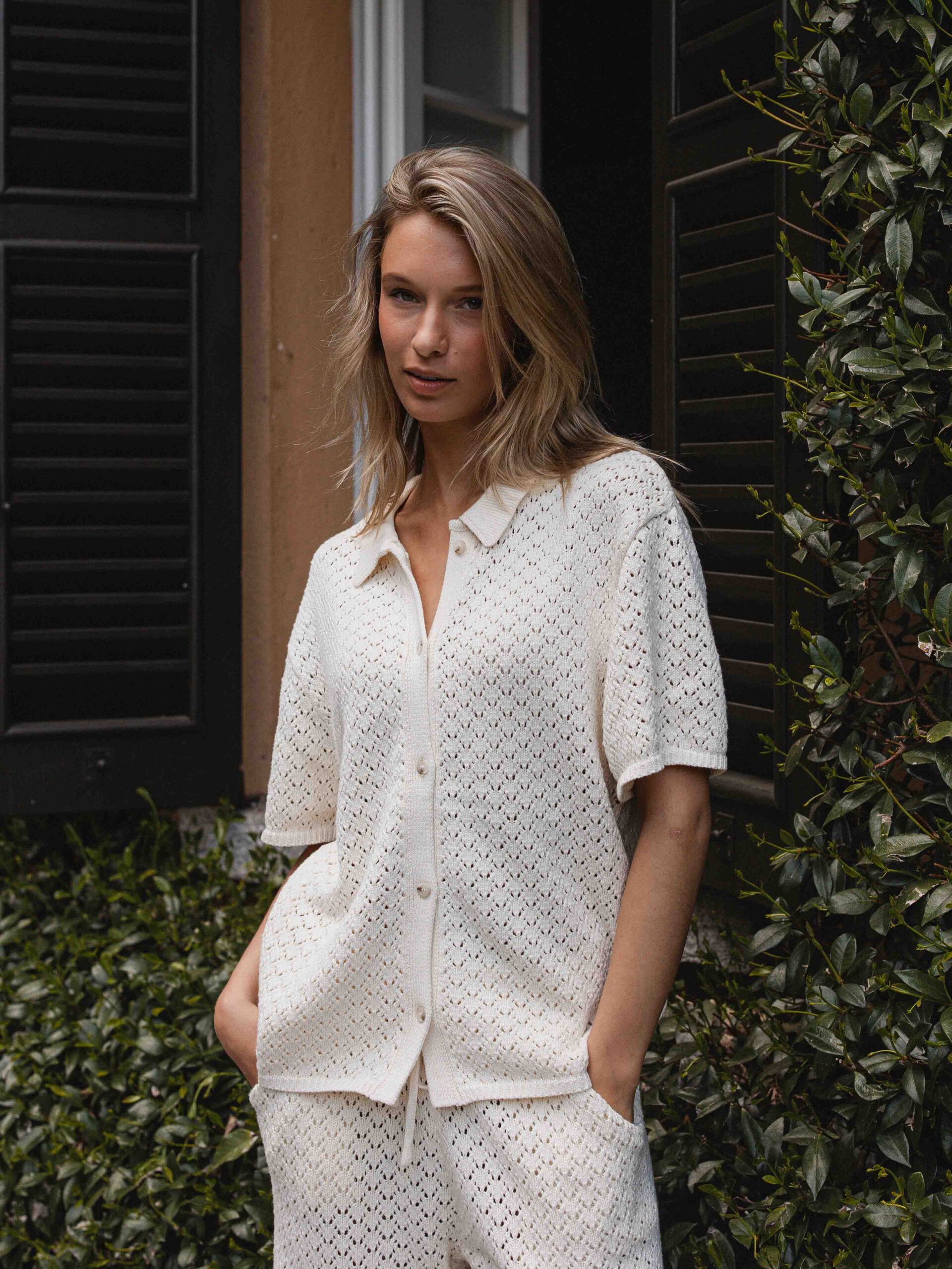 Creme Crochet Polo 1608 WEAR