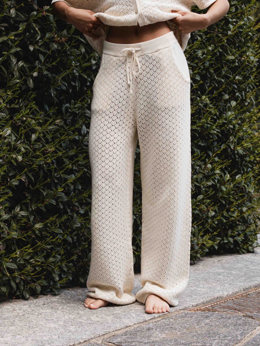 Creme Crochet Pants