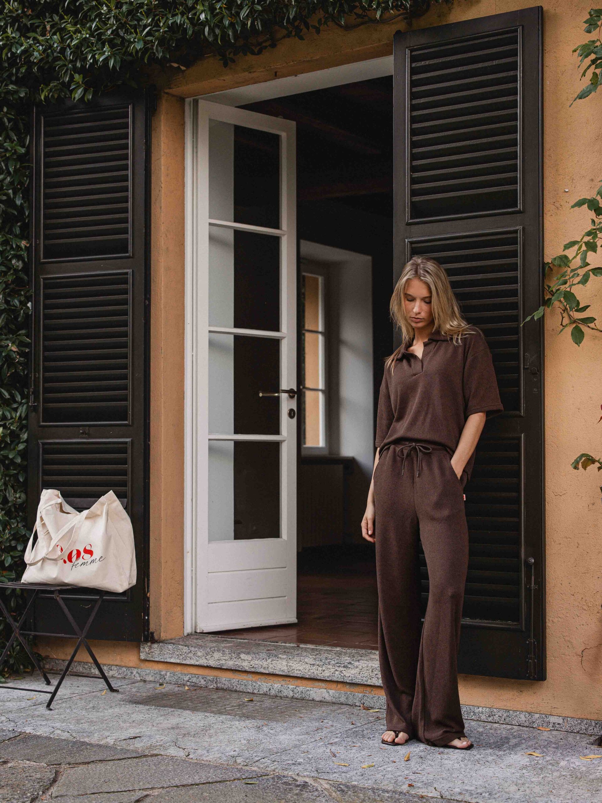 Brown Knit Polo 1608 WEAR