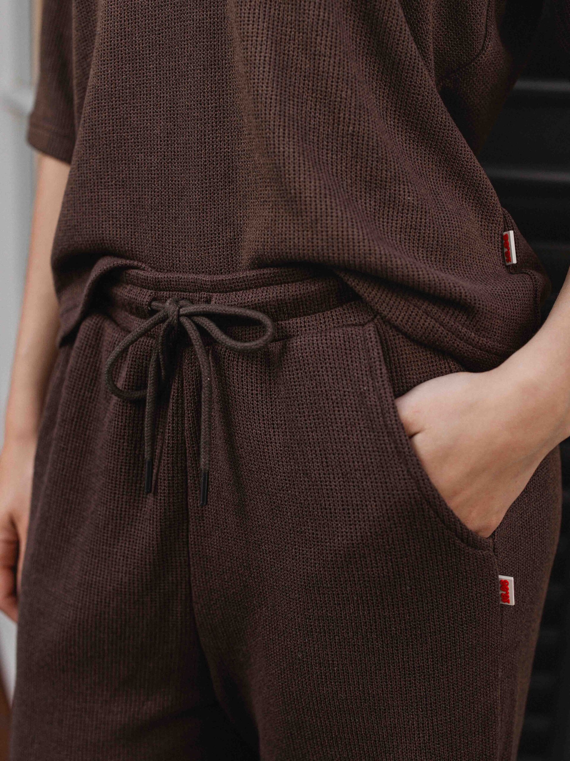 Brown Knit Pants 1608 WEAR