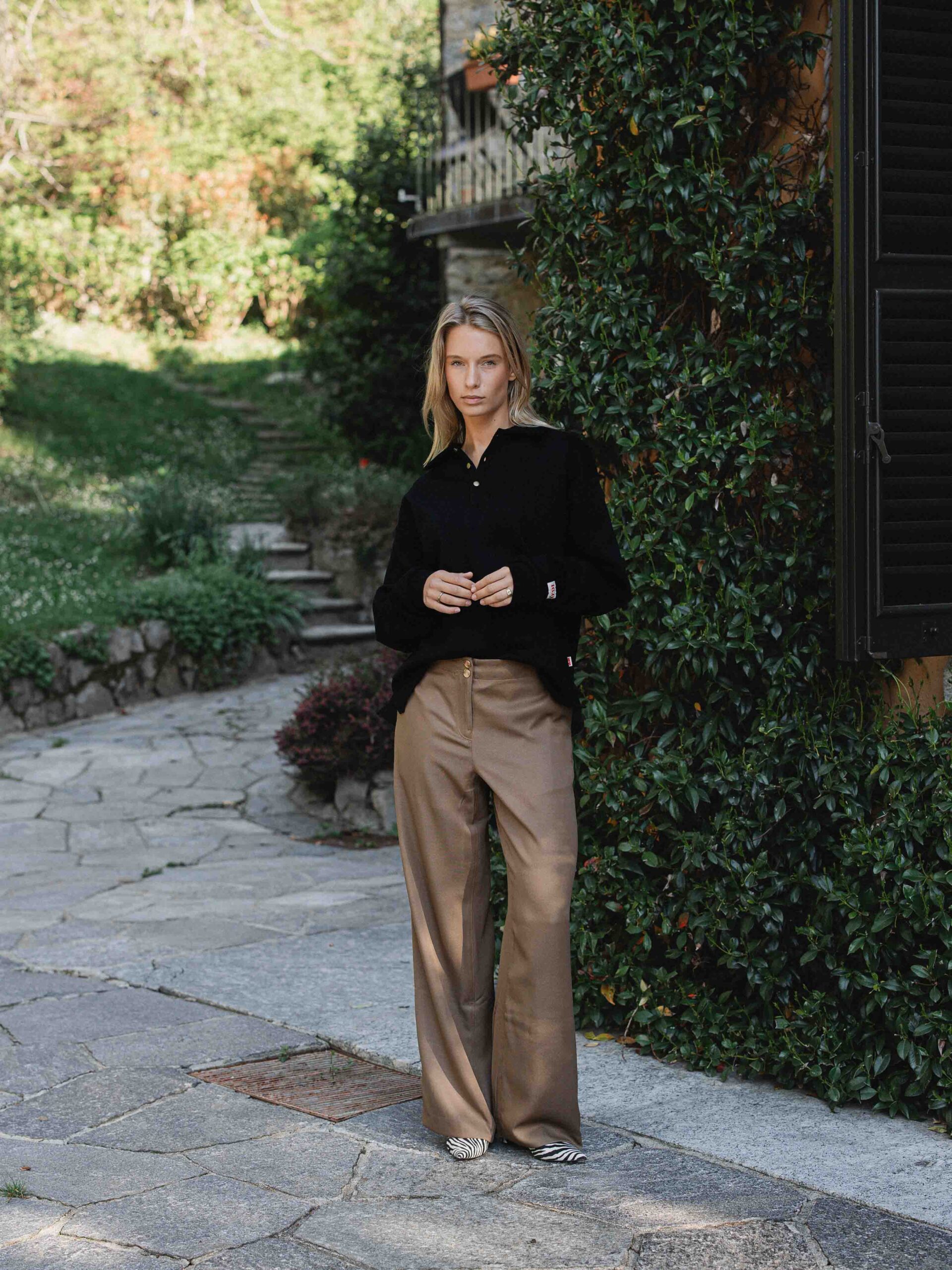 Black Polo Sweater 1608 WEAR