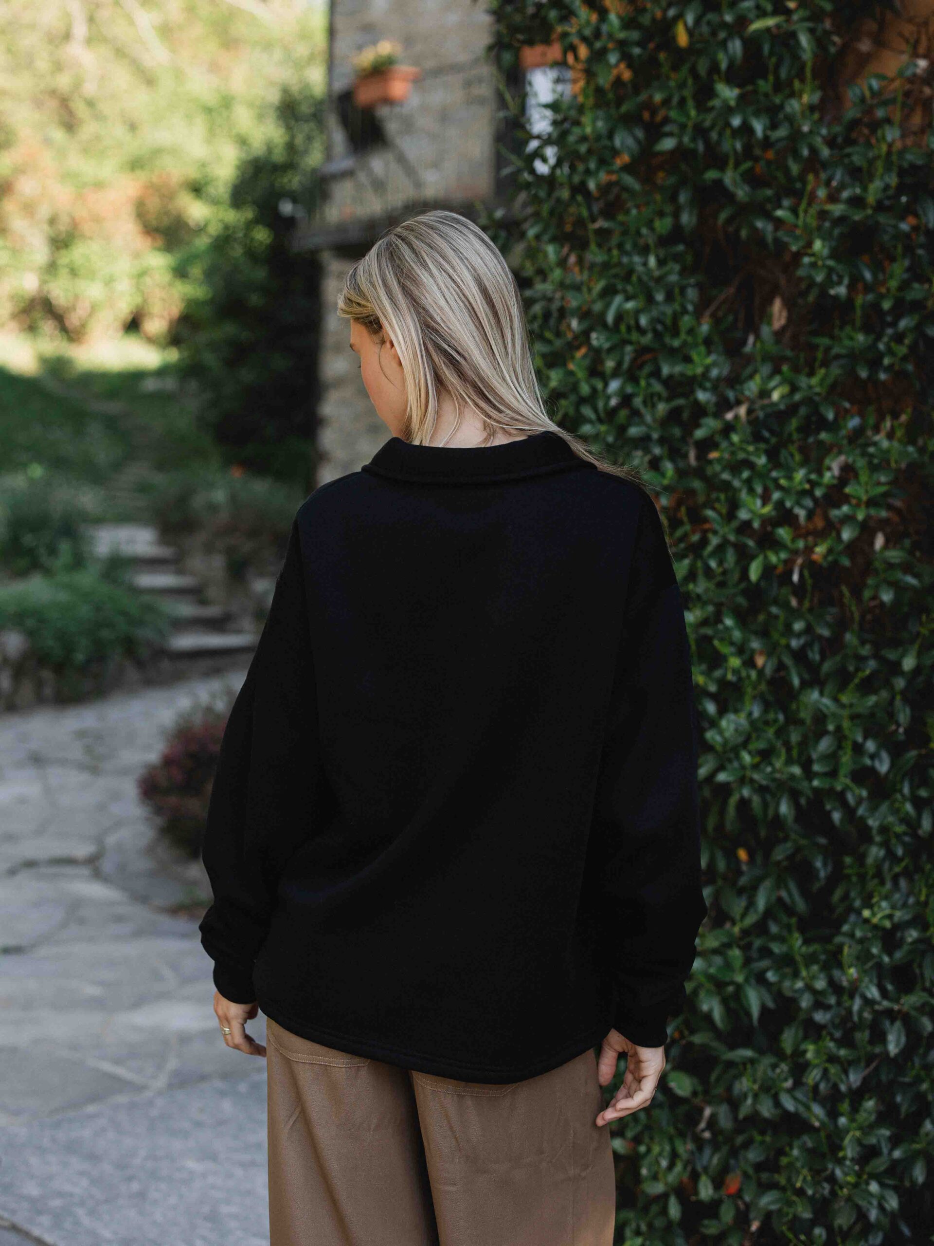 Black Polo Sweater 1608 WEAR