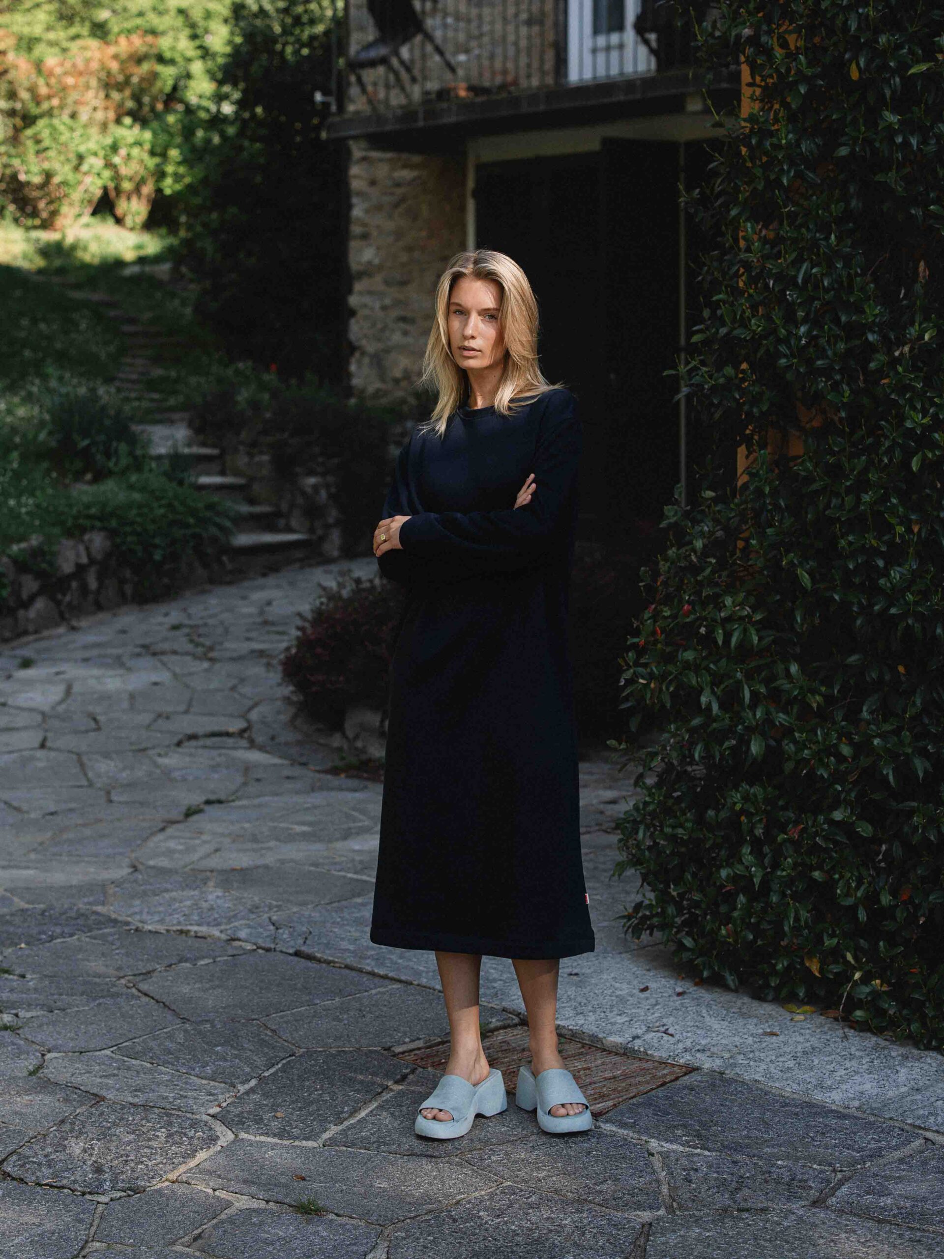 Navy Sweat Dress 1608 WEAR