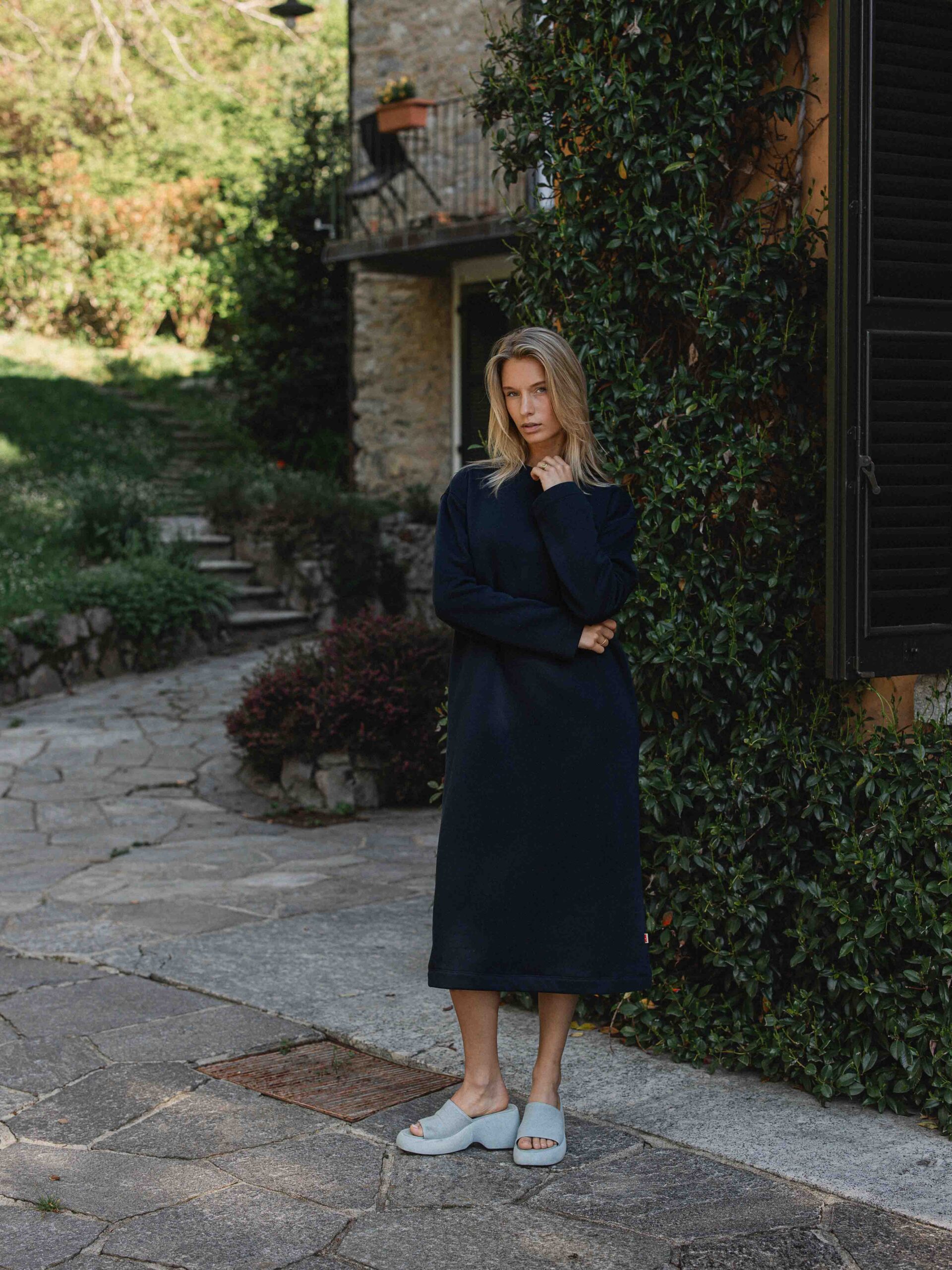 Navy Sweat Dress 1608 WEAR