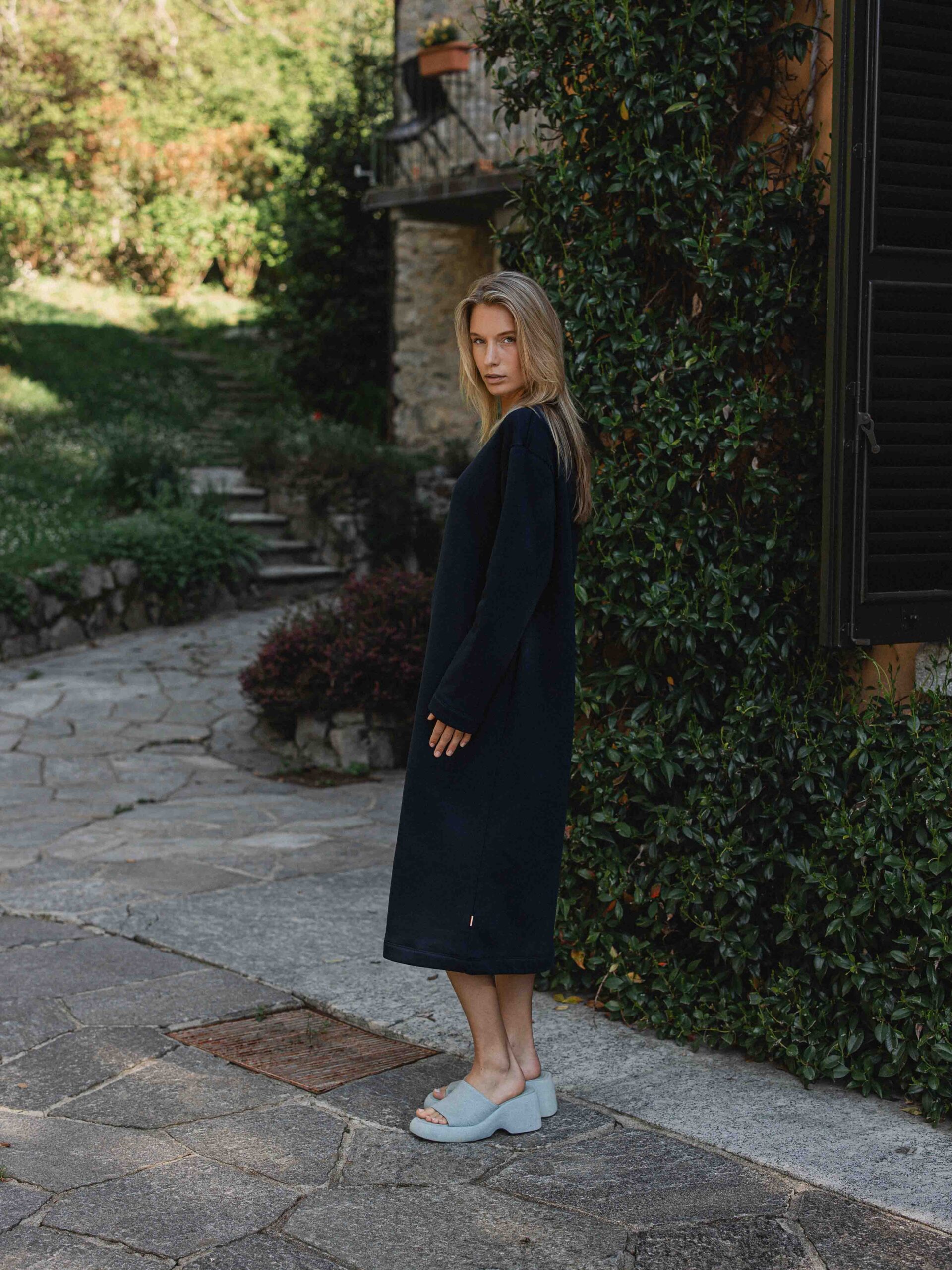 Navy Sweat Dress 1608 WEAR