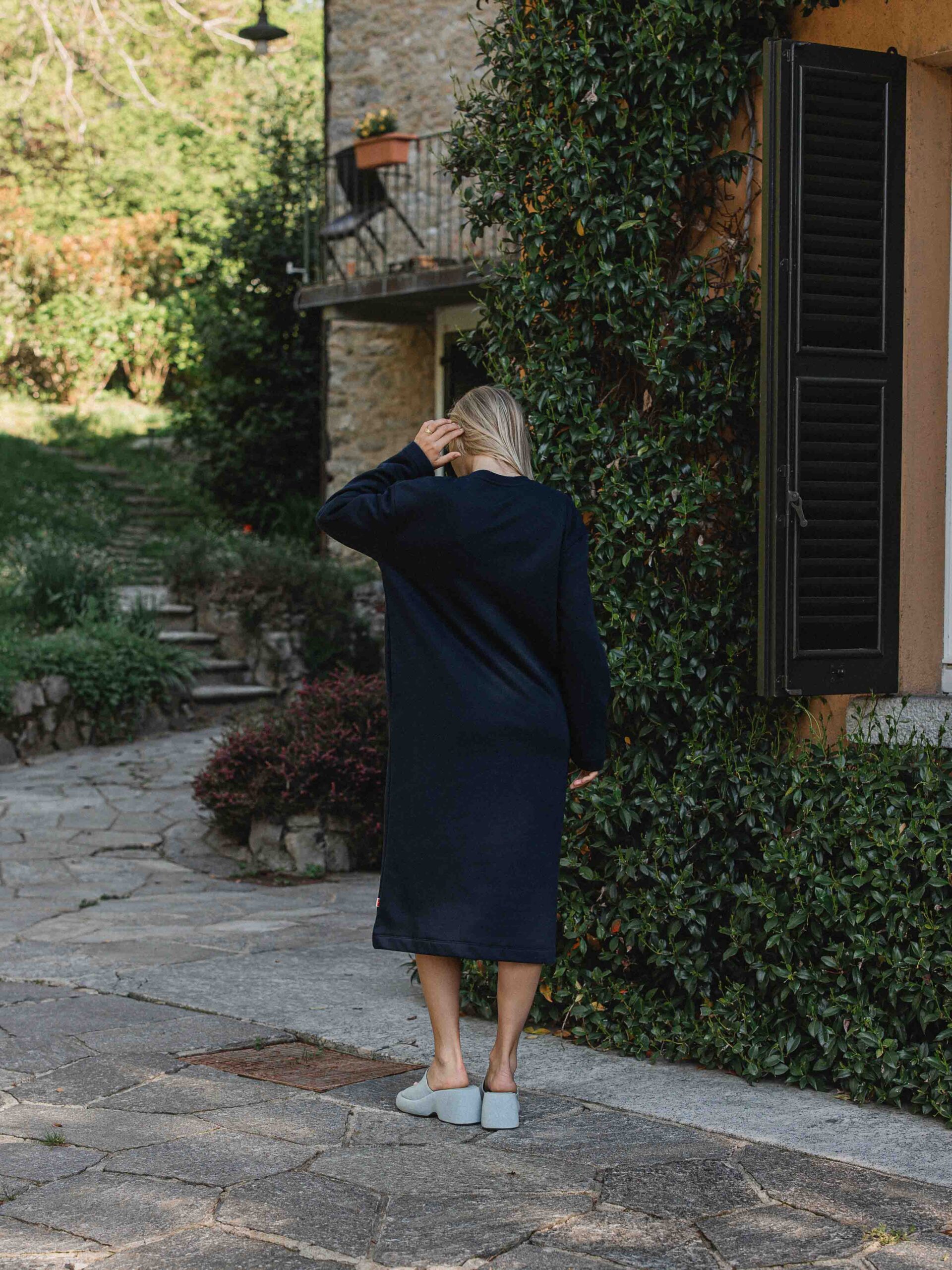 Navy Sweat Dress 1608 WEAR
