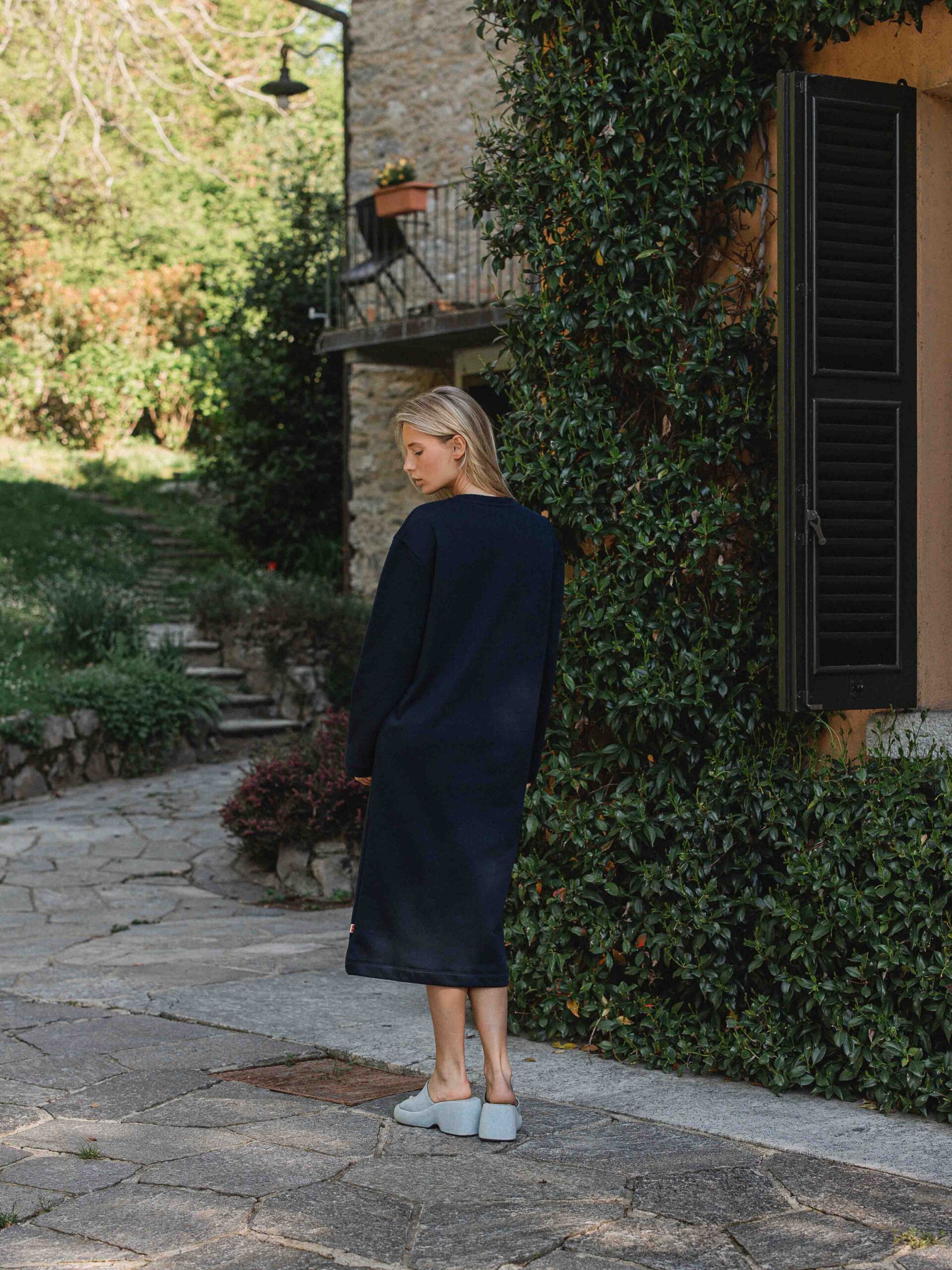 Navy Sweat Dress 1608 WEAR