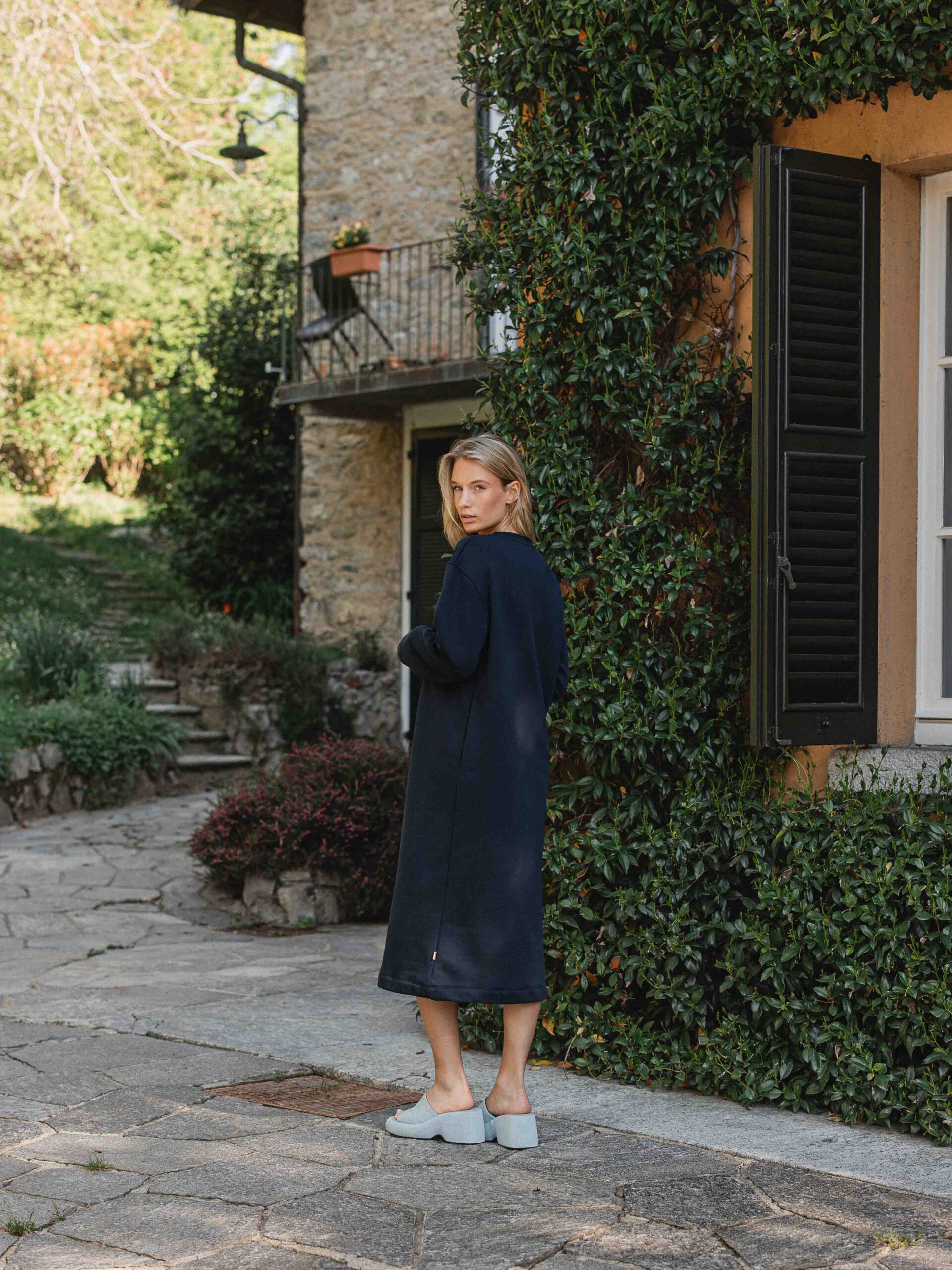 Navy Sweat Dress 1608 WEAR