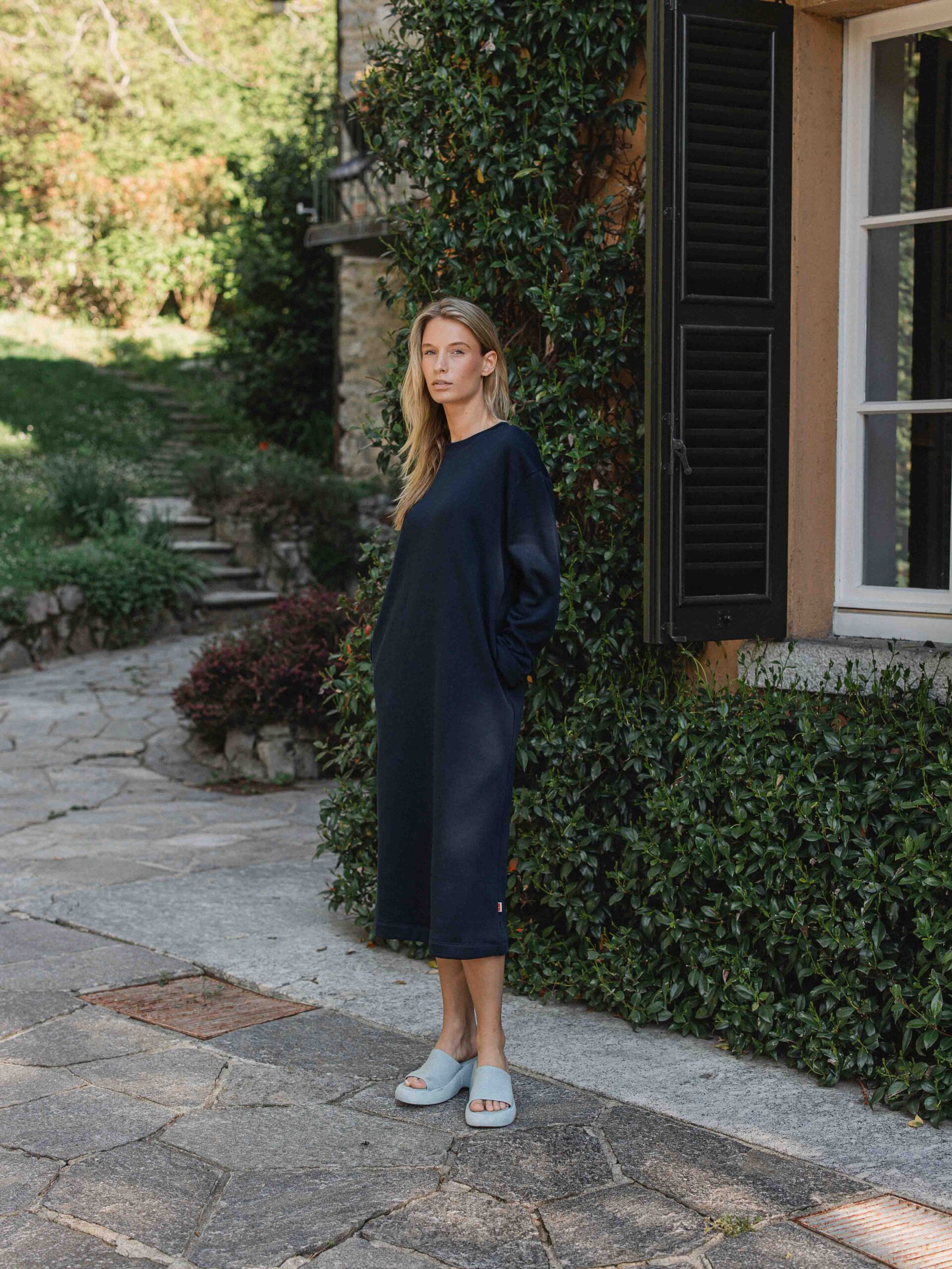 Navy Sweat Dress 1608 WEAR