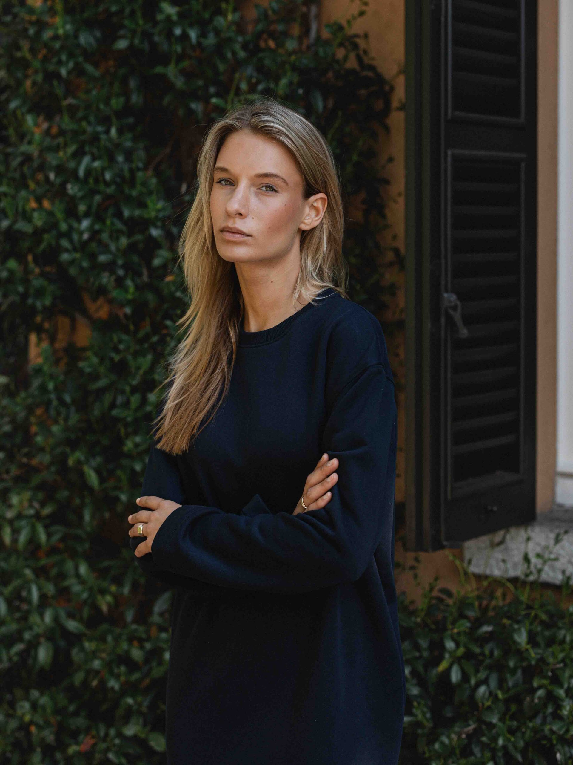Navy Sweat Dress 1608 WEAR