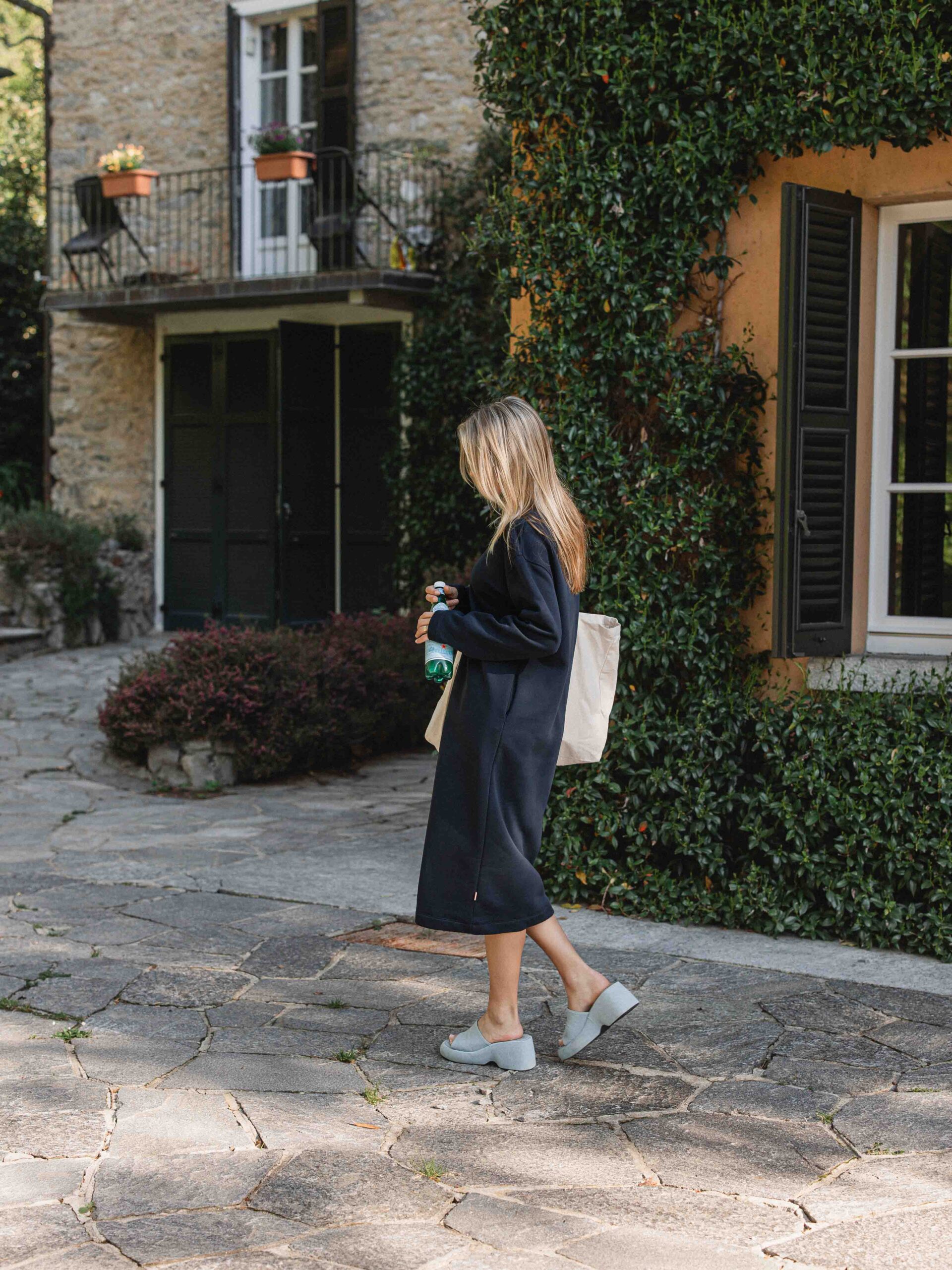 Navy Sweat Dress 1608 WEAR