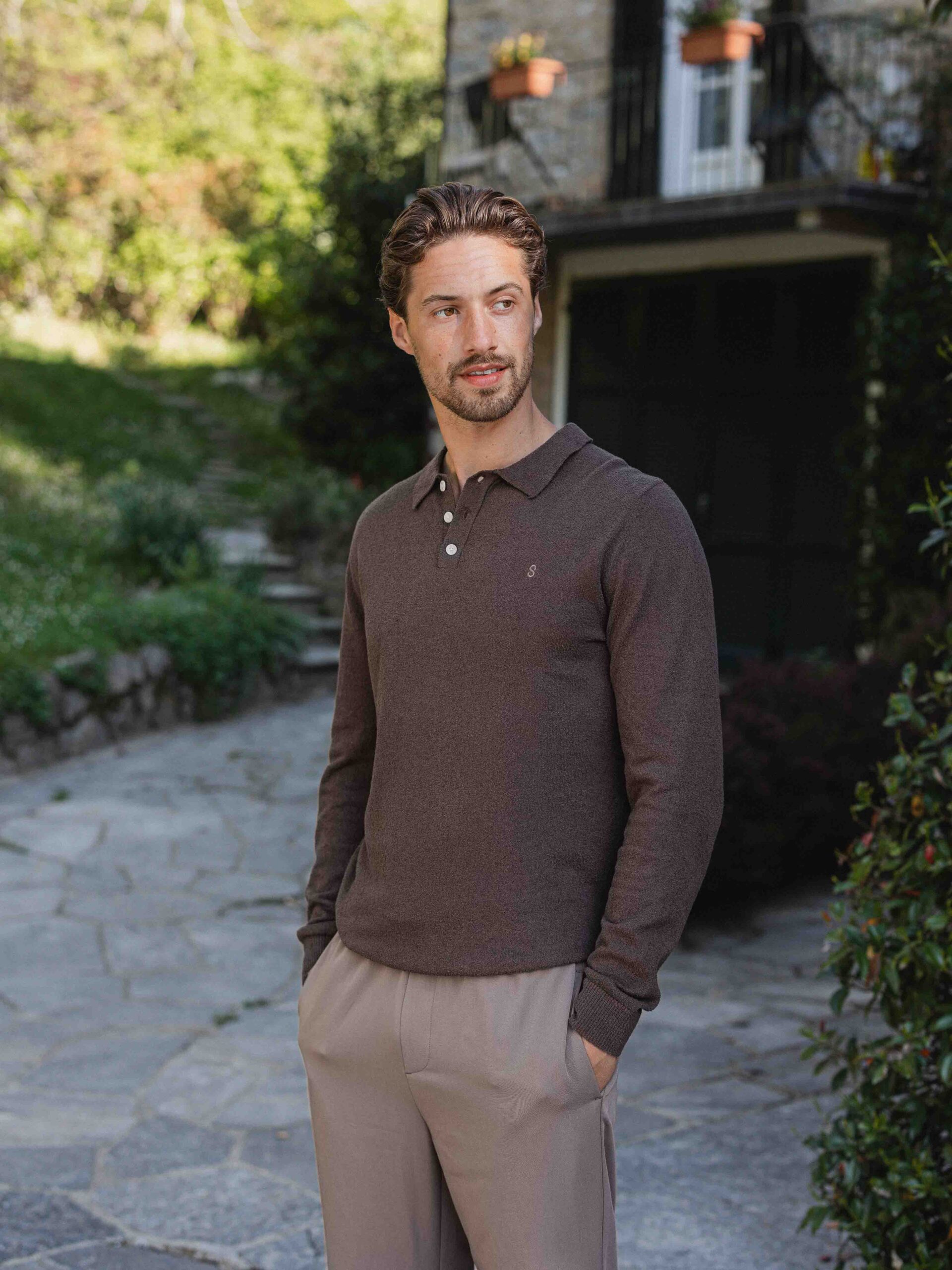 Dark Brown Boucle Polo 1608 WEAR