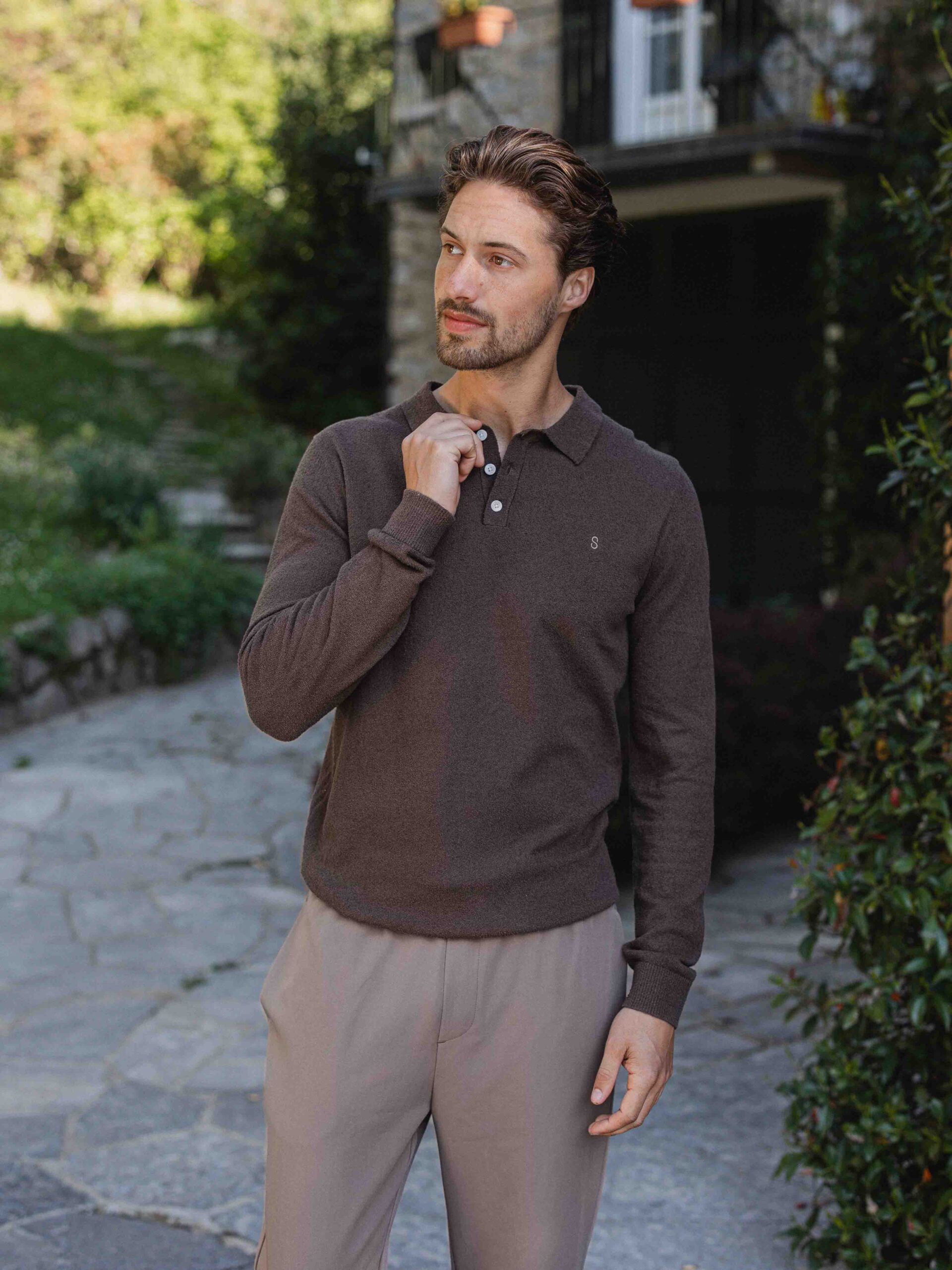 Dark Brown Boucle Polo 1608 WEAR