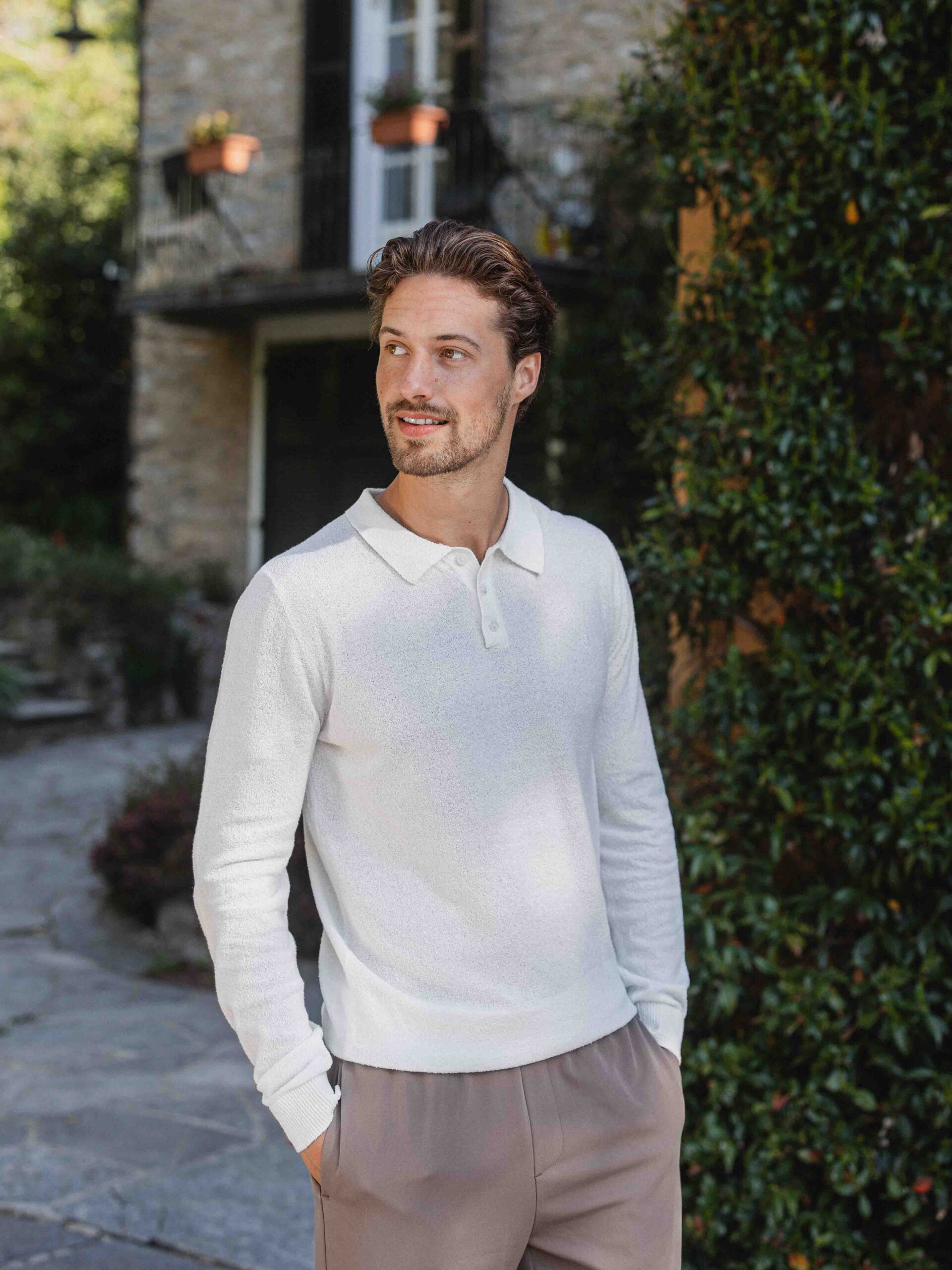 White Boucle Polo 1608 WEAR