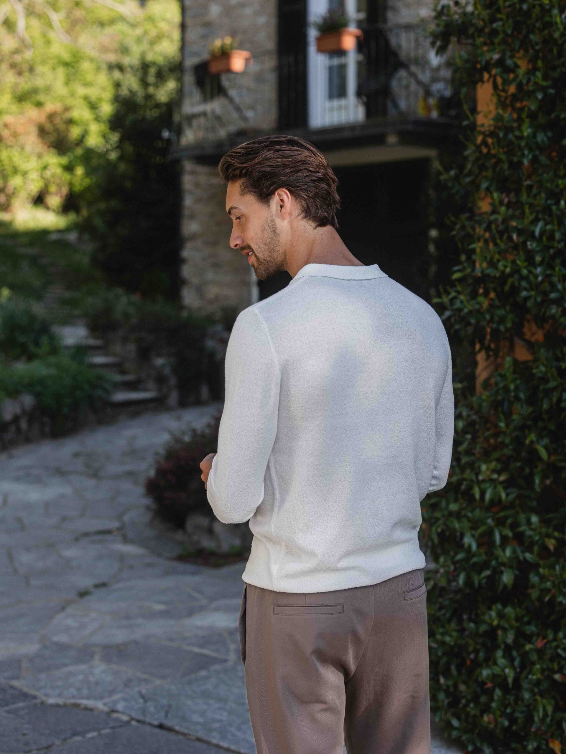 White Boucle Polo 1608 WEAR