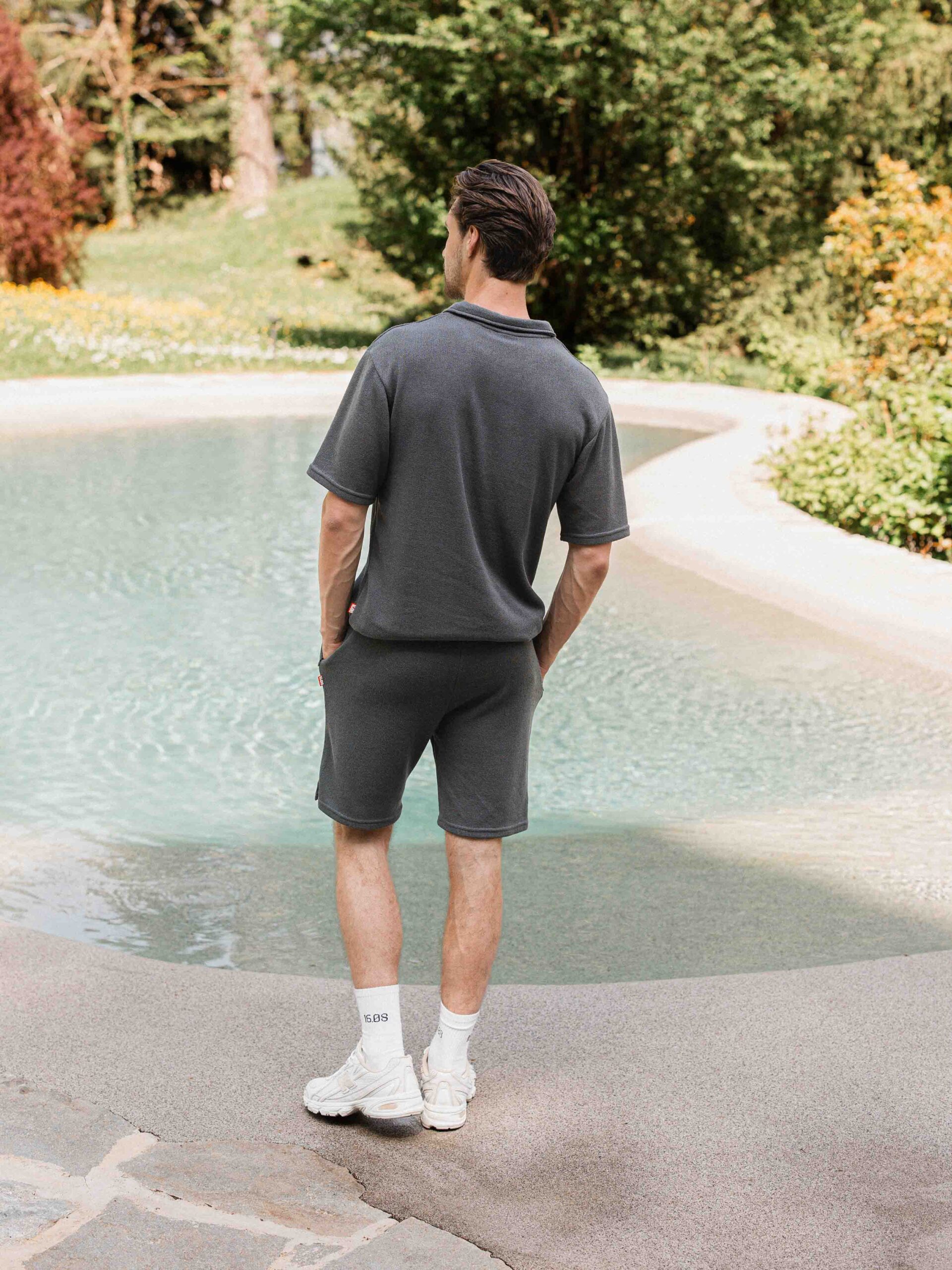 Dark Grey Knitted Short 1608 WEAR