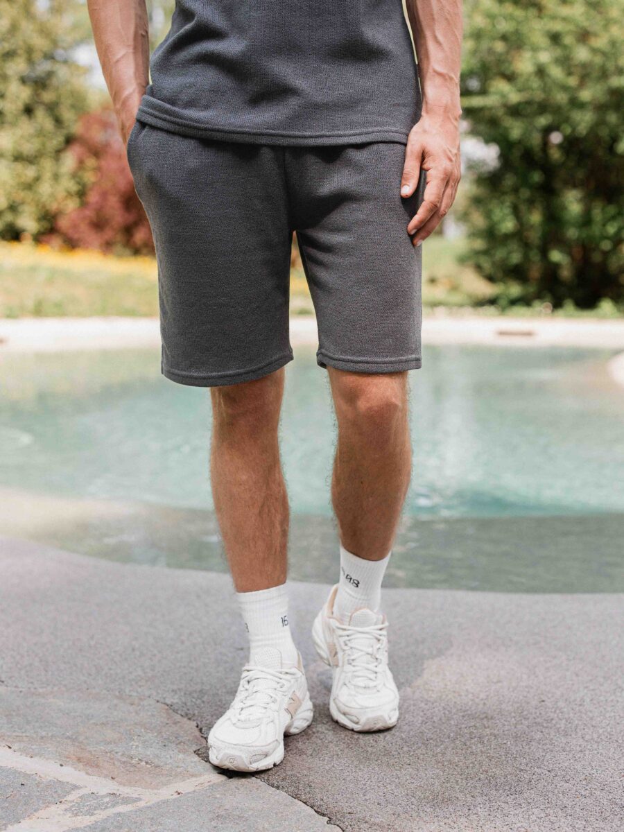 Dark Grey Knitted Short