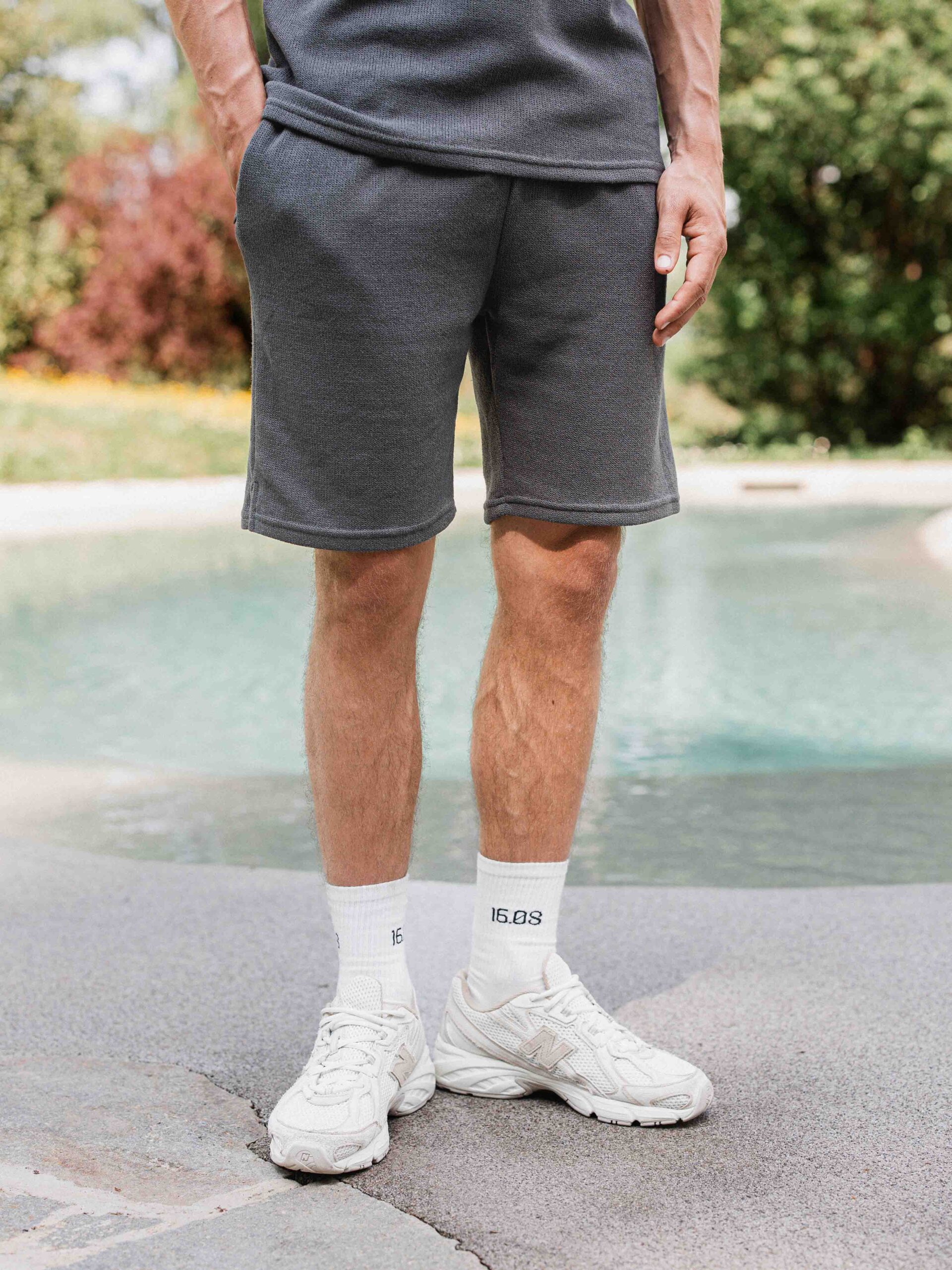 Dark Grey Knitted Short 1608 WEAR