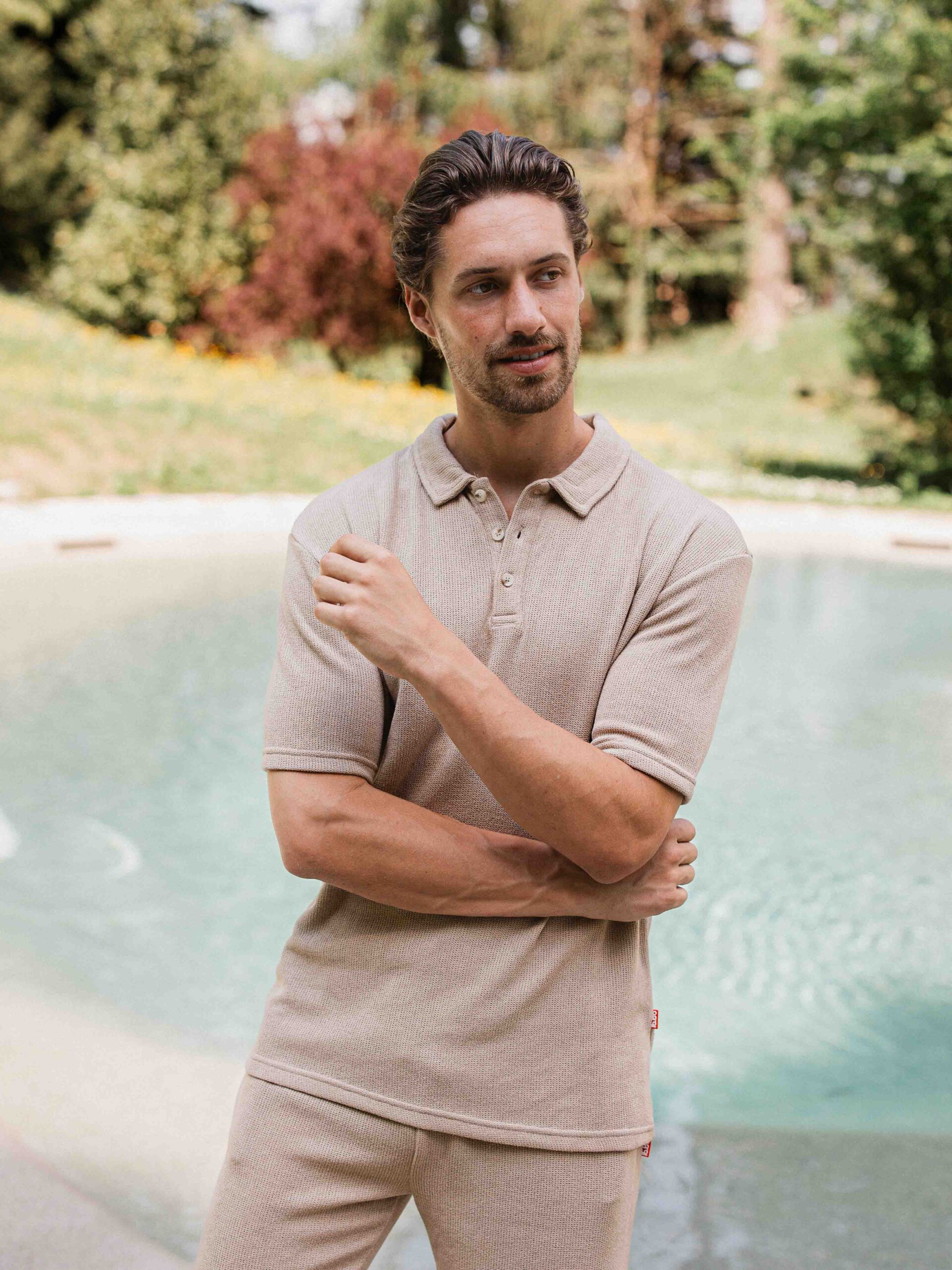 Sand Knitted Polo 1608 WEAR