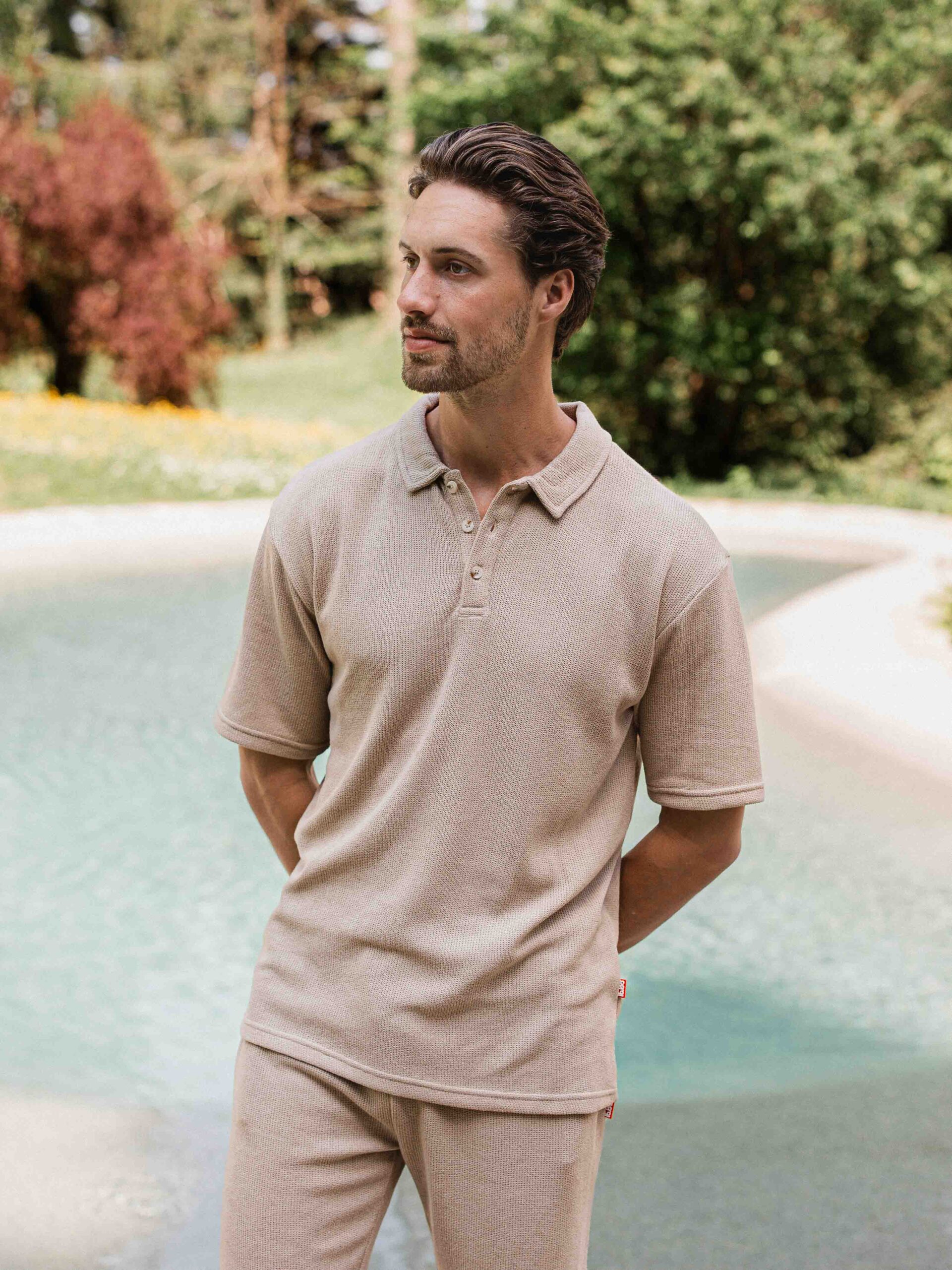Sand Knitted Polo 1608 WEAR