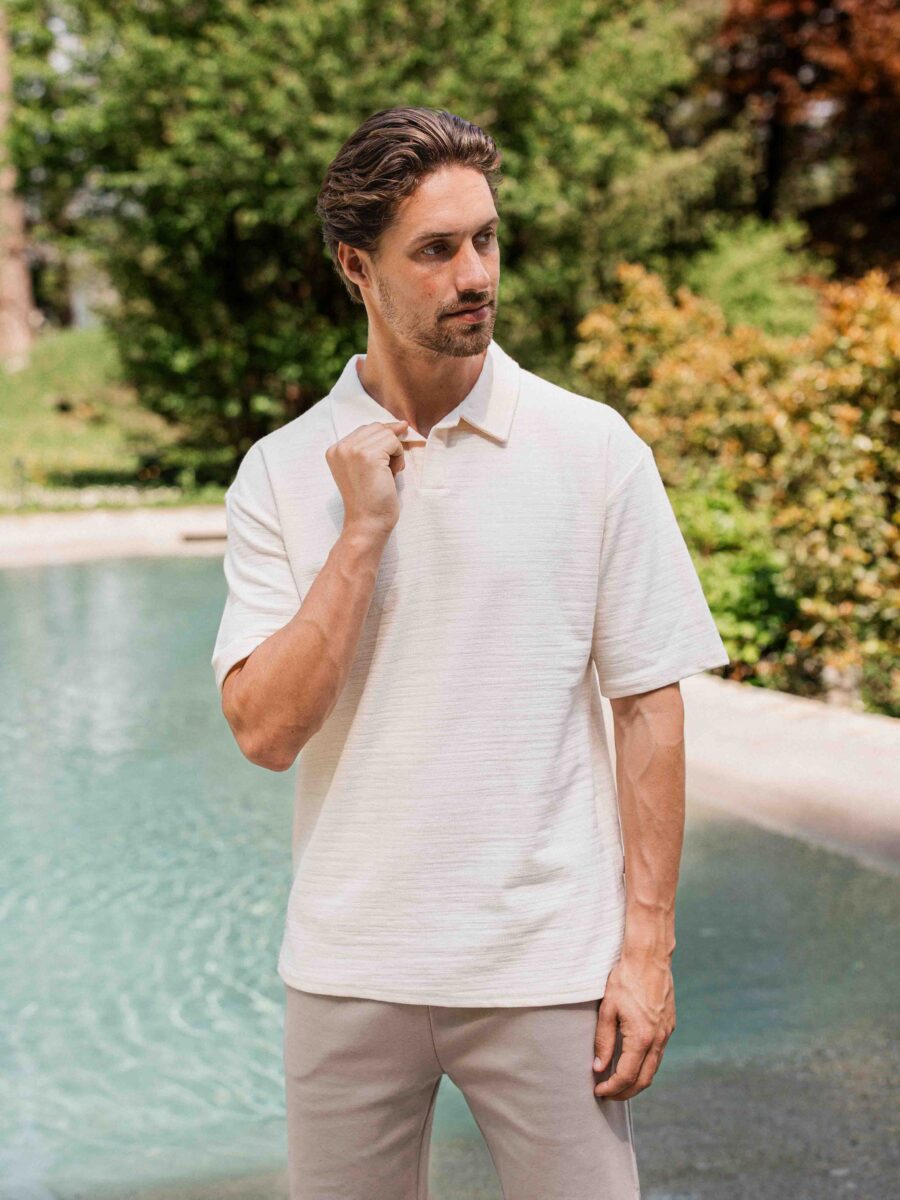 V Collar Oversized Polo