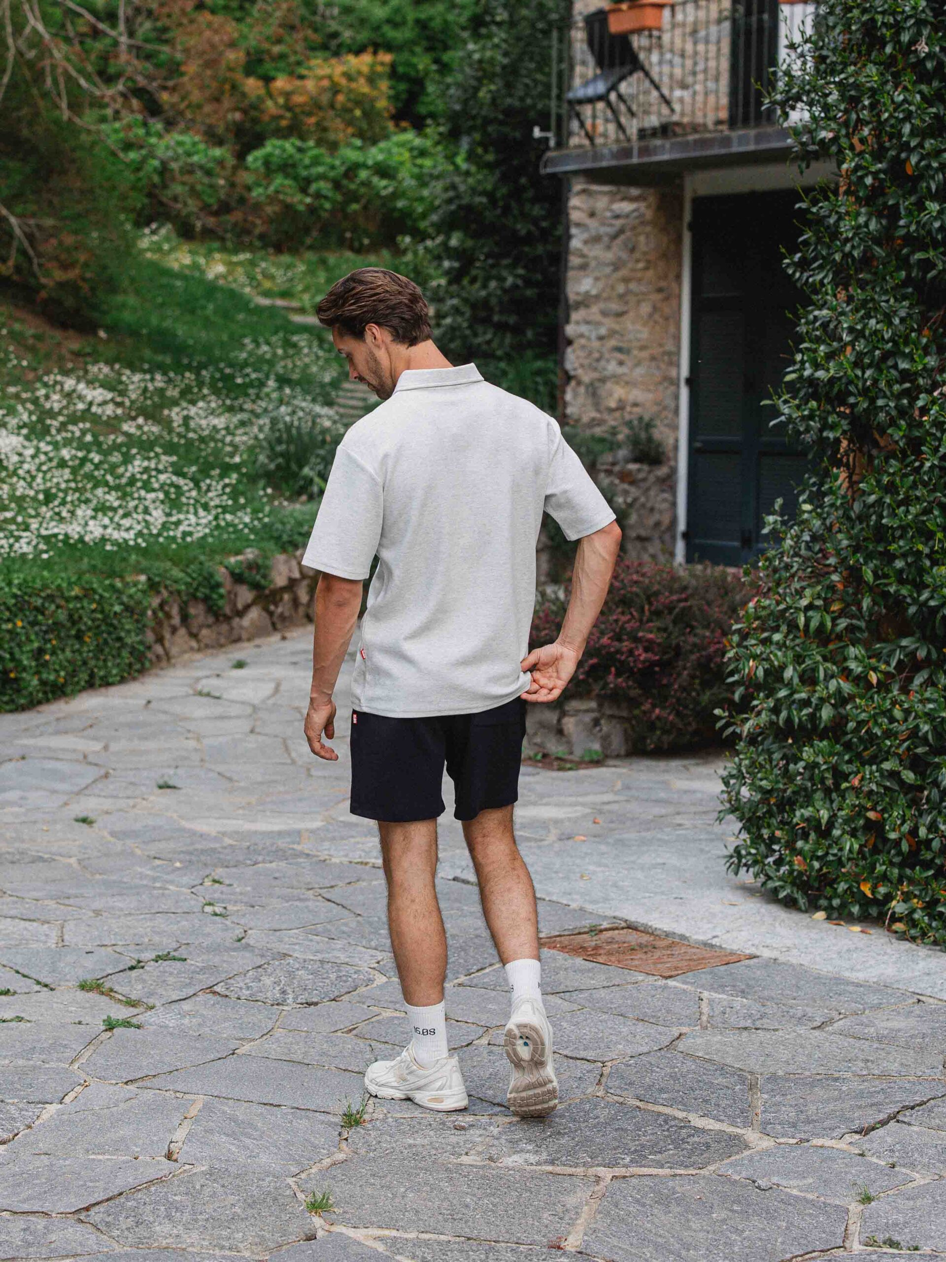 Light Grey Oversized Poloshirt 1608 WEAR